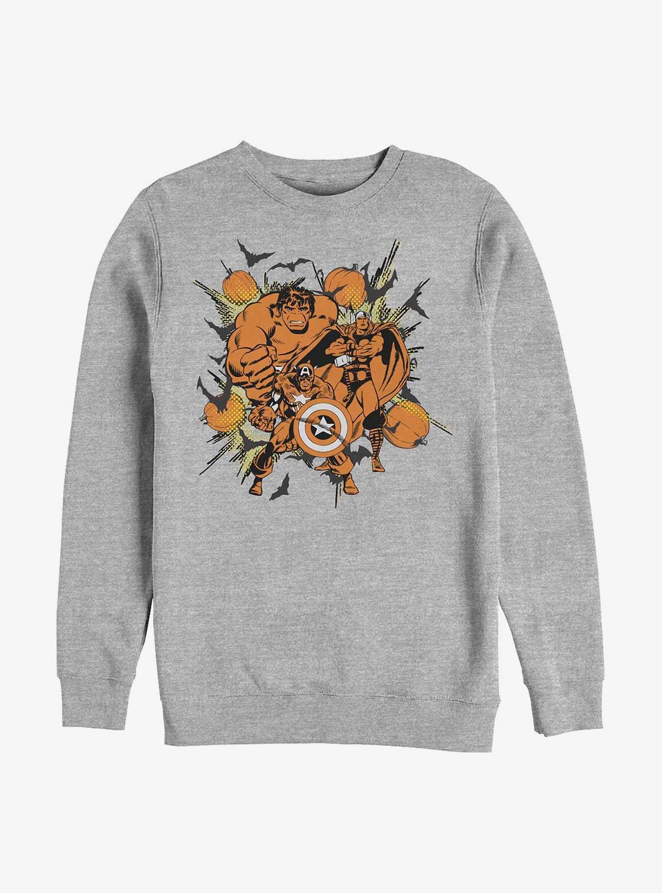 Marvel Avengers Hero Pumpkin Break Sweatshirt, ATH HTR, hi-res