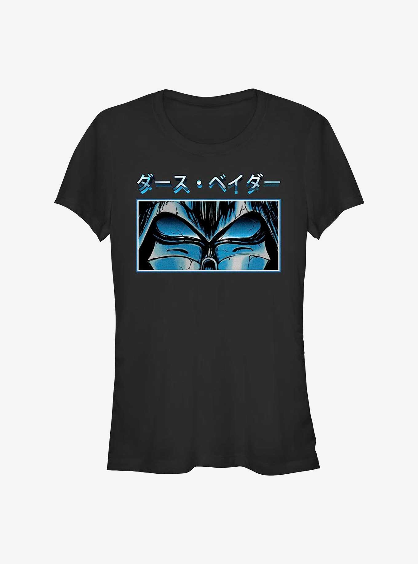 Star Wars Vader Eyes in Japanese Girls T-Shirt, BLACK, hi-res