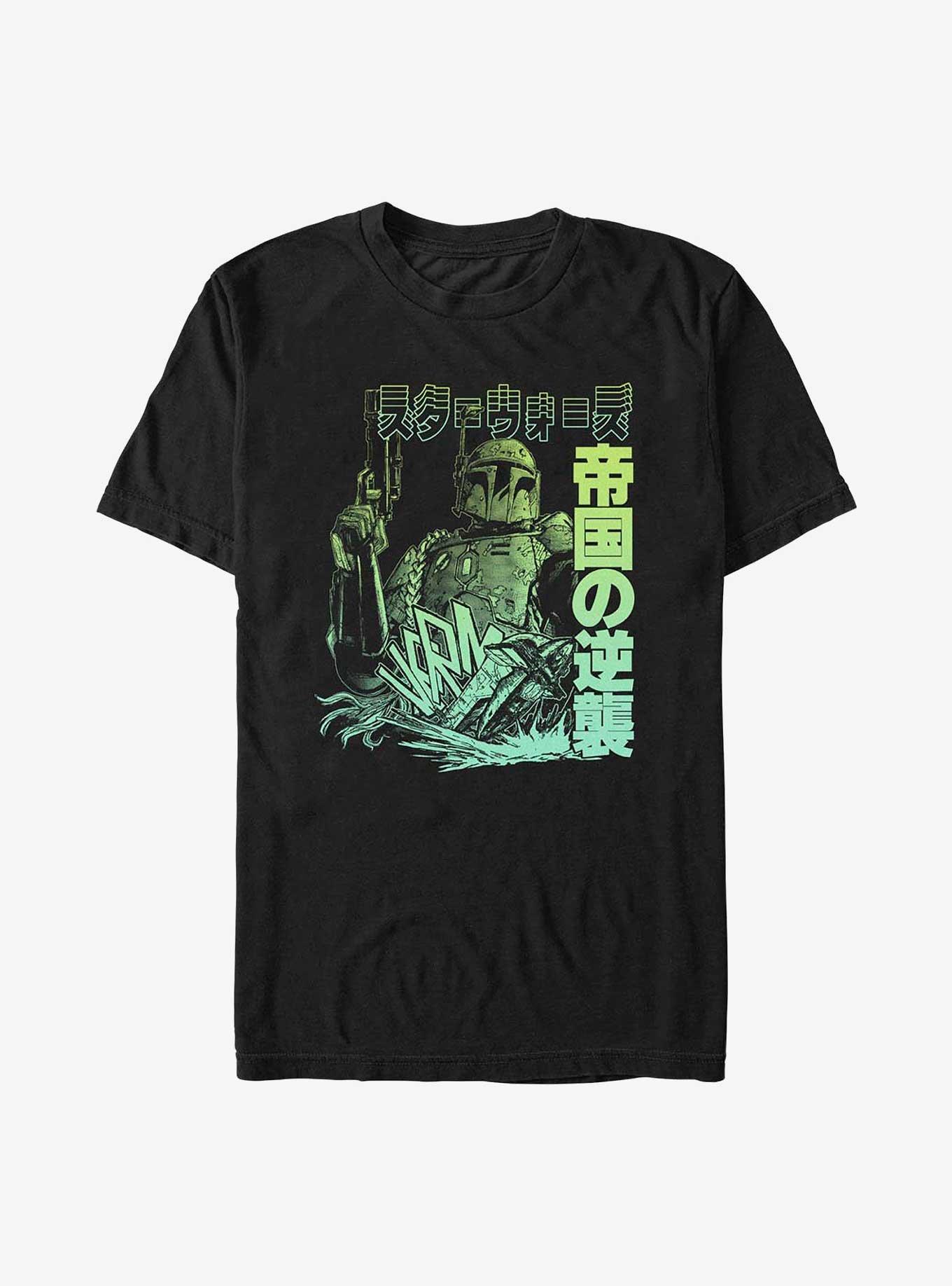 Star Wars Boba Fett Empire Strikes Back in Japanese T-Shirt, BLACK, hi-res