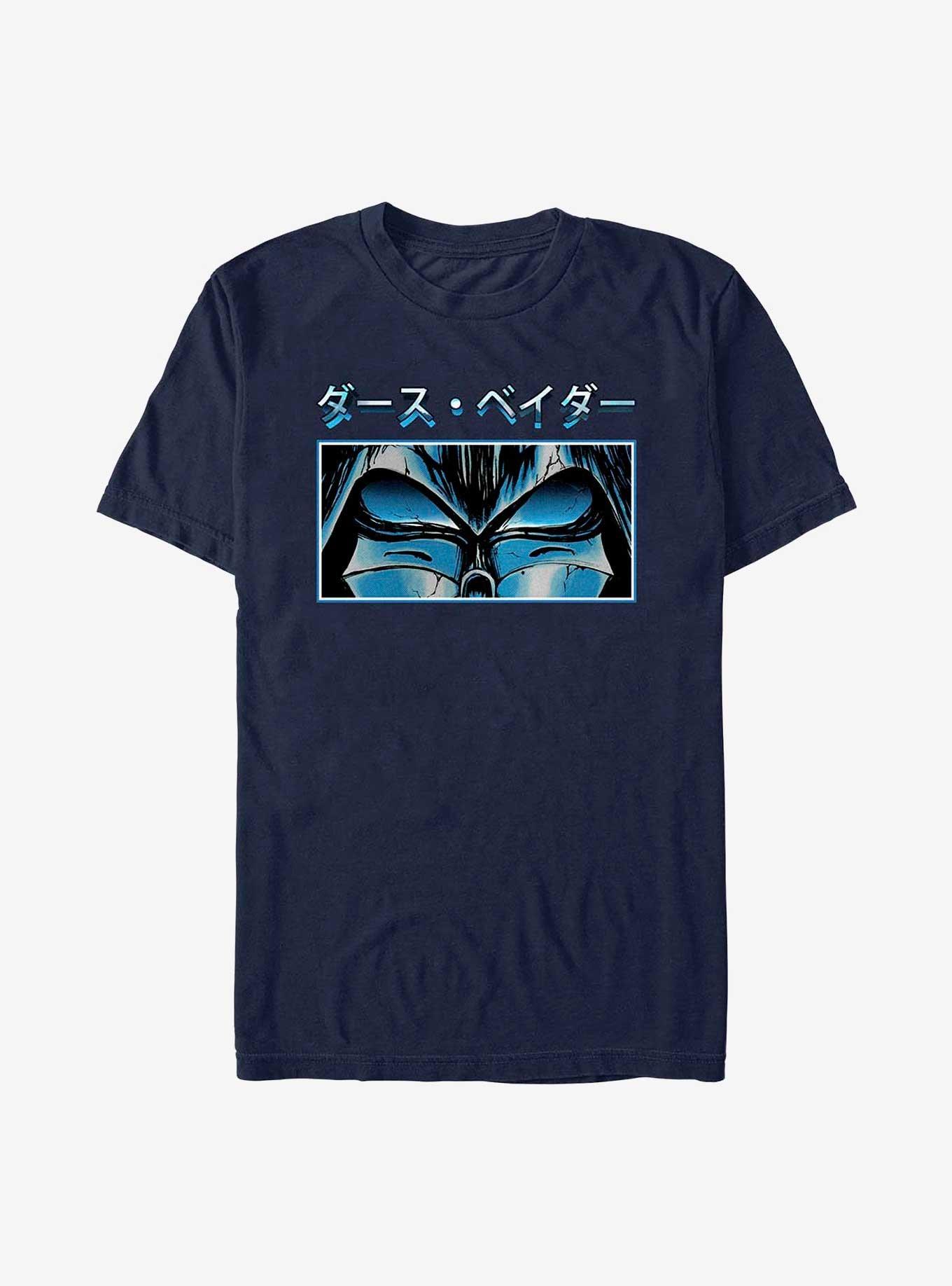 Star Wars Vader Eyes in Japanese T-Shirt, NAVY, hi-res