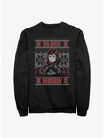 Marvel Black Widow Ugly Christmas Sweatshirt, BLACK, hi-res