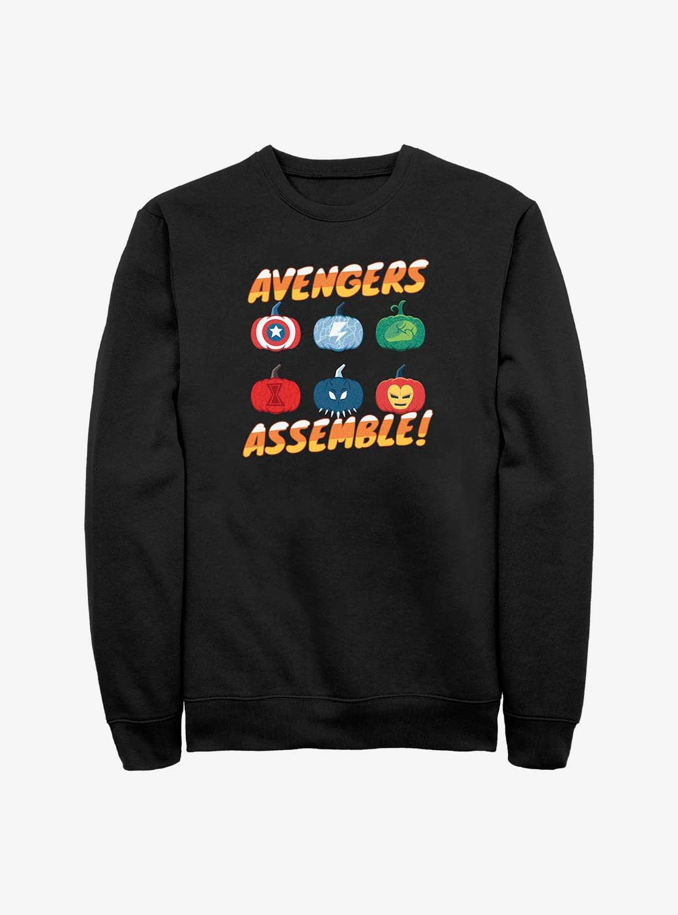 Marvel Avenger Pumpkins Assemble Sweatshirt, BLACK, hi-res