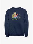The Simpsons Santa Homer Jelly Season Sweatshirt, NAVY, hi-res