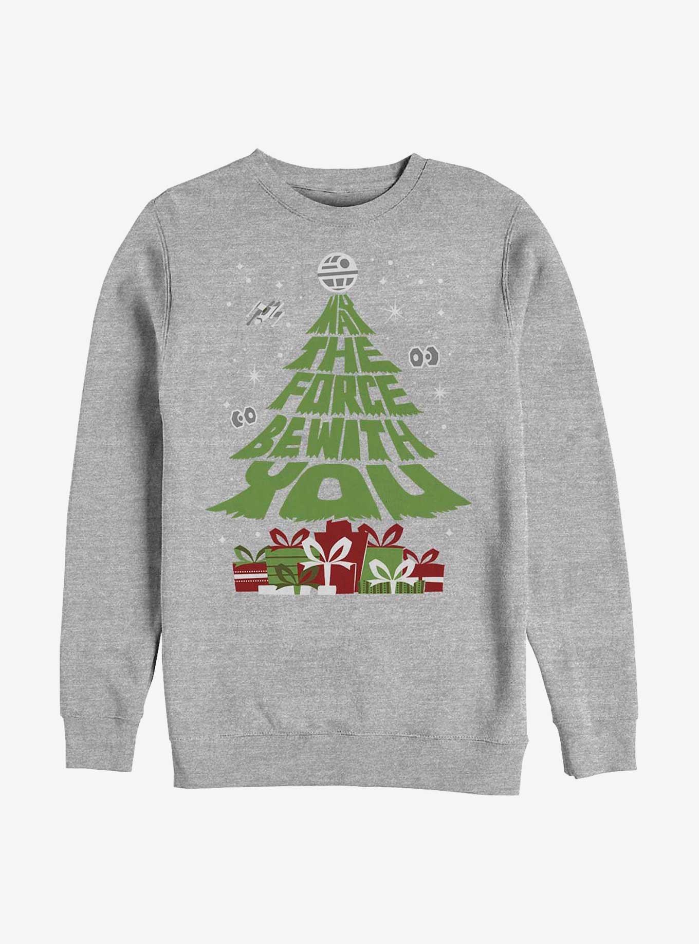 Star Wars Force Christmas Tree Sweatshirt, ATH HTR, hi-res