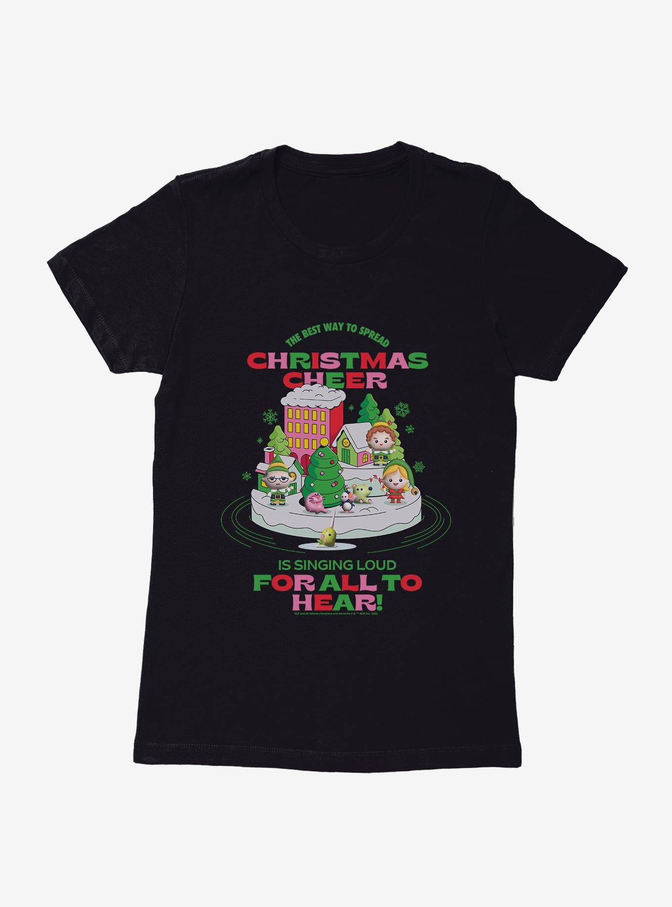 Elf Christmas Cheer Womens T-Shirt, , hi-res