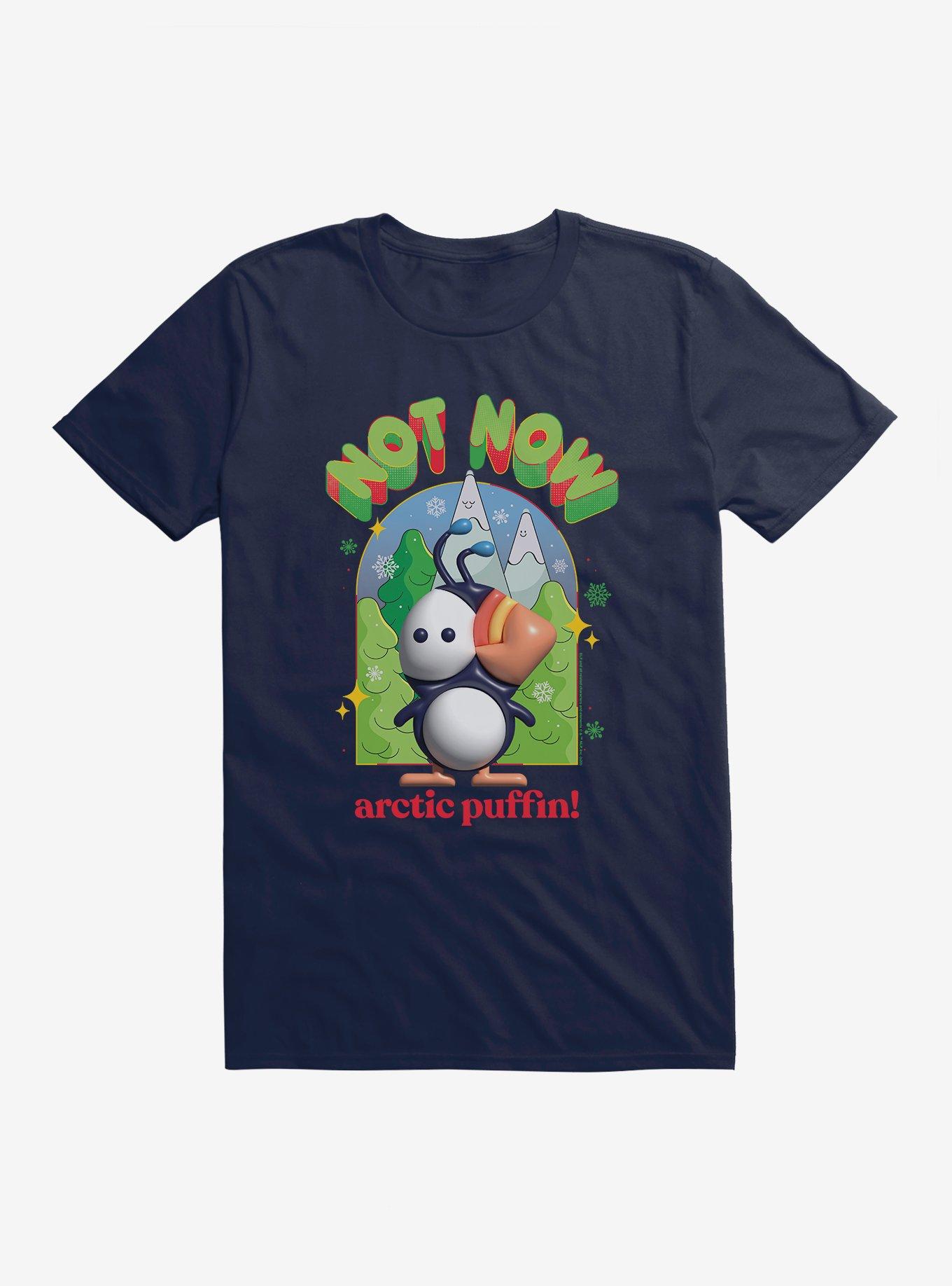Elf Not Now Arctic Puffin T-Shirt, MIDNIGHT NAVY, hi-res