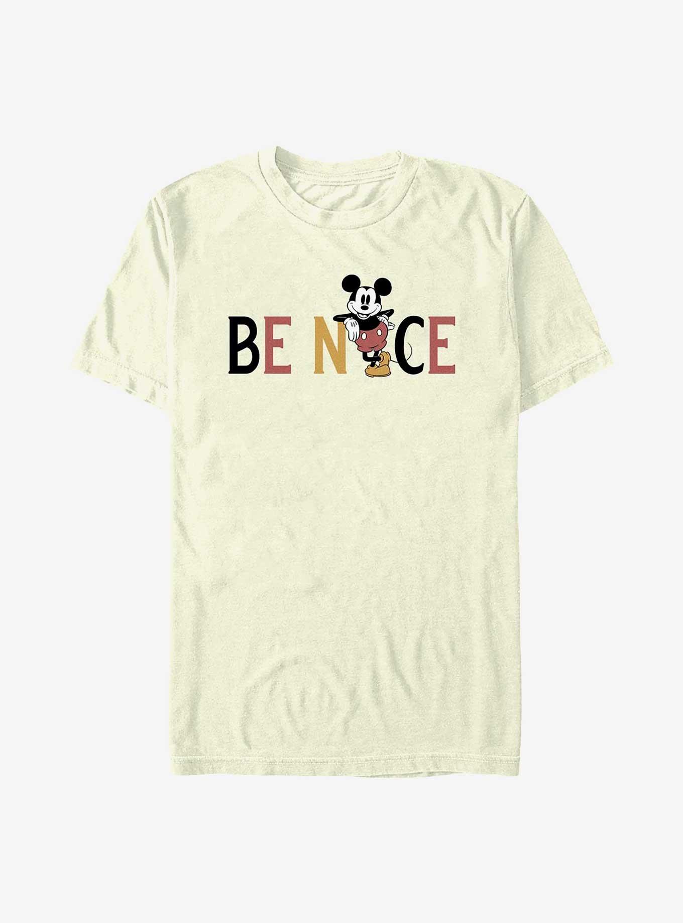 Disney Mickey Mouse Be Nice T-Shirt, NATURAL, hi-res