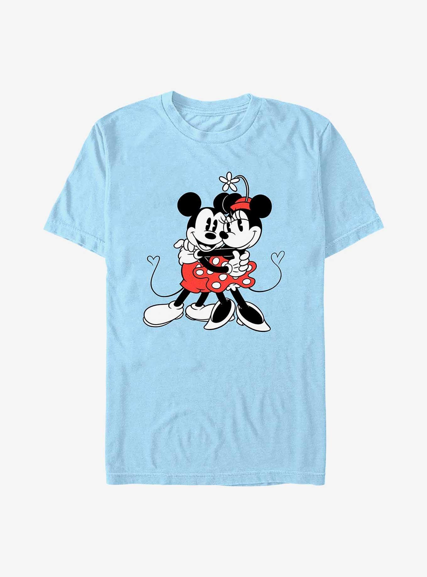 Disney Mickey Mouse Minnie & Mickey Hug T-Shirt, LT BLUE, hi-res