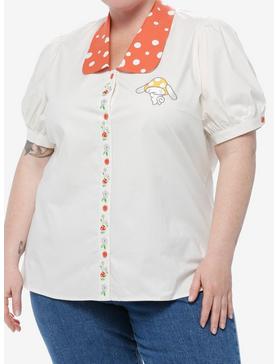 Cinnamoroll Mushroom Girls Woven Button-Up Plus Size, , hi-res