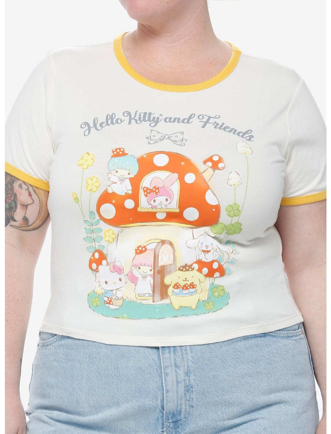 Hello Kitty And Friends Mushroom Girls Ringer Baby T-Shirt Plus Size, MULTI, hi-res