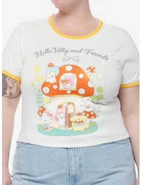 Hello Kitty And Friends Mushroom Girls Ringer Baby T-Shirt Plus Size, , hi-res