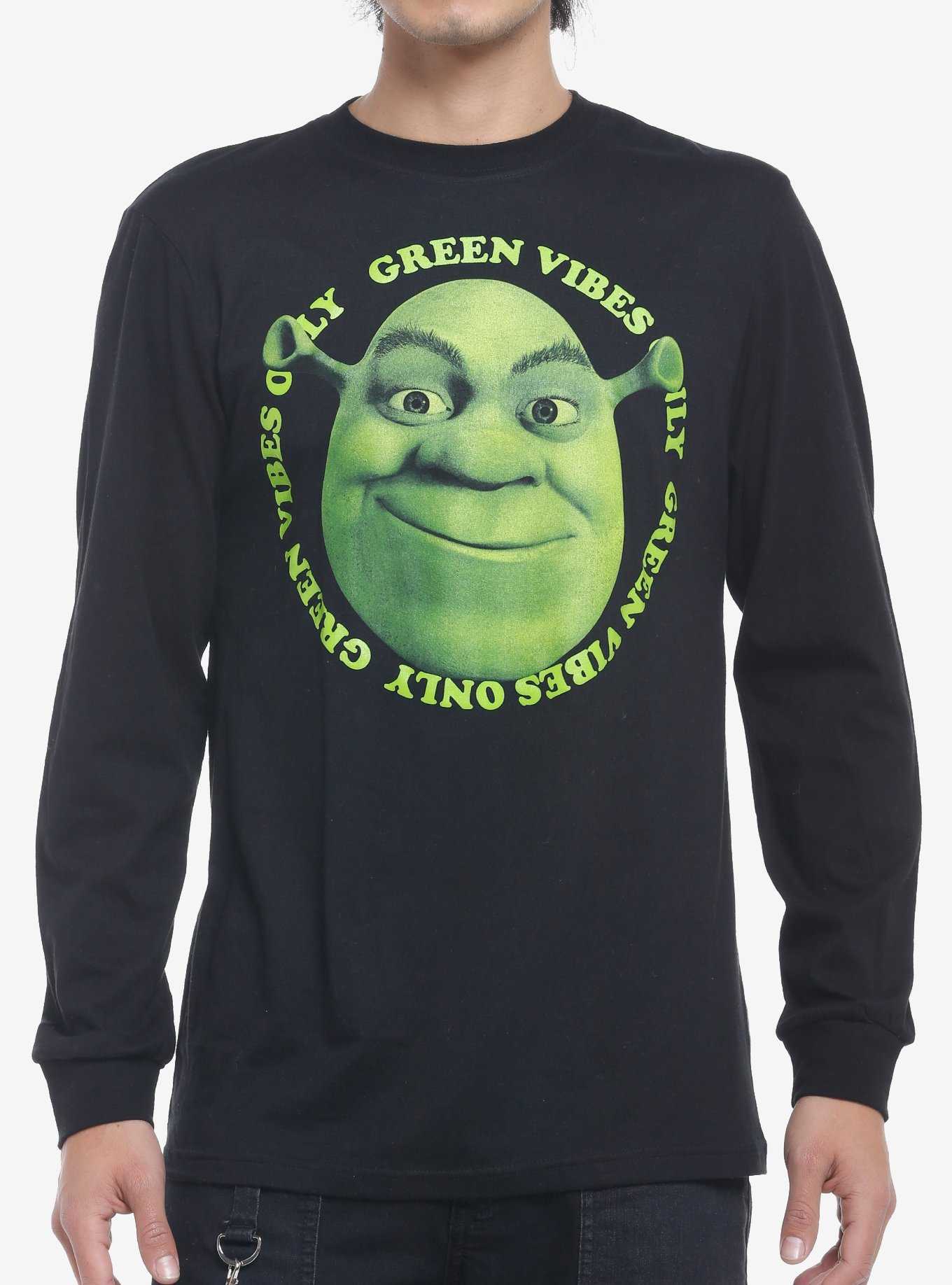 Shrek Green Vibes Only Long-Sleeve T-Shirt, , hi-res