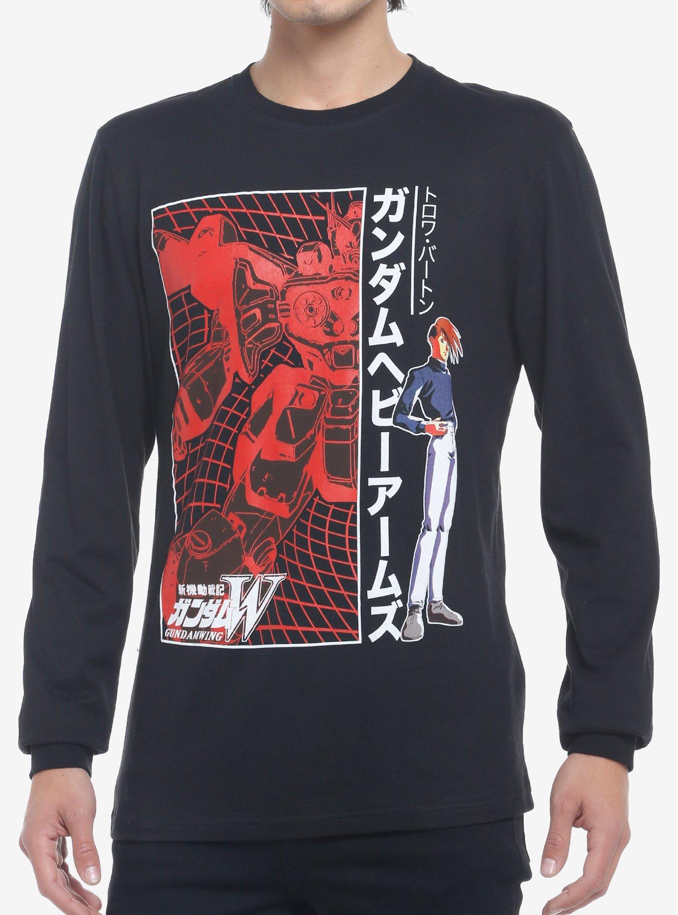 Mobile Suit Gundam Wing Trowa Long-Sleeve T-Shirt, BLACK, hi-res