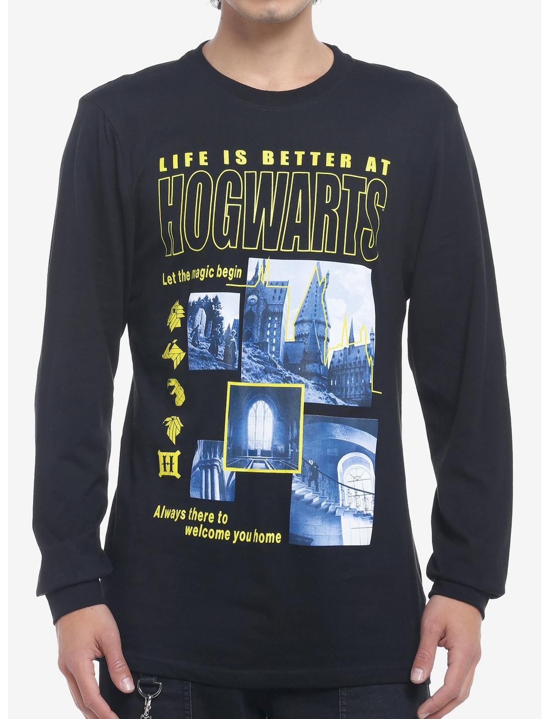 Harry Potter Hogwarts Long-Sleeve T-Shirt, BLACK, hi-res