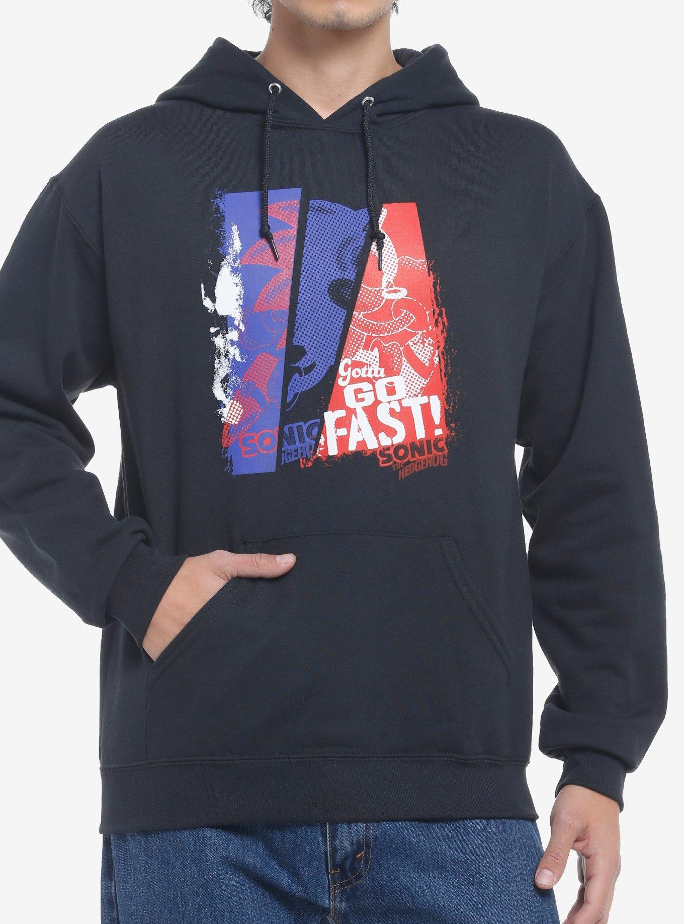 Sonic The Hedgehog Go Fast Hoodie, BLACK, hi-res