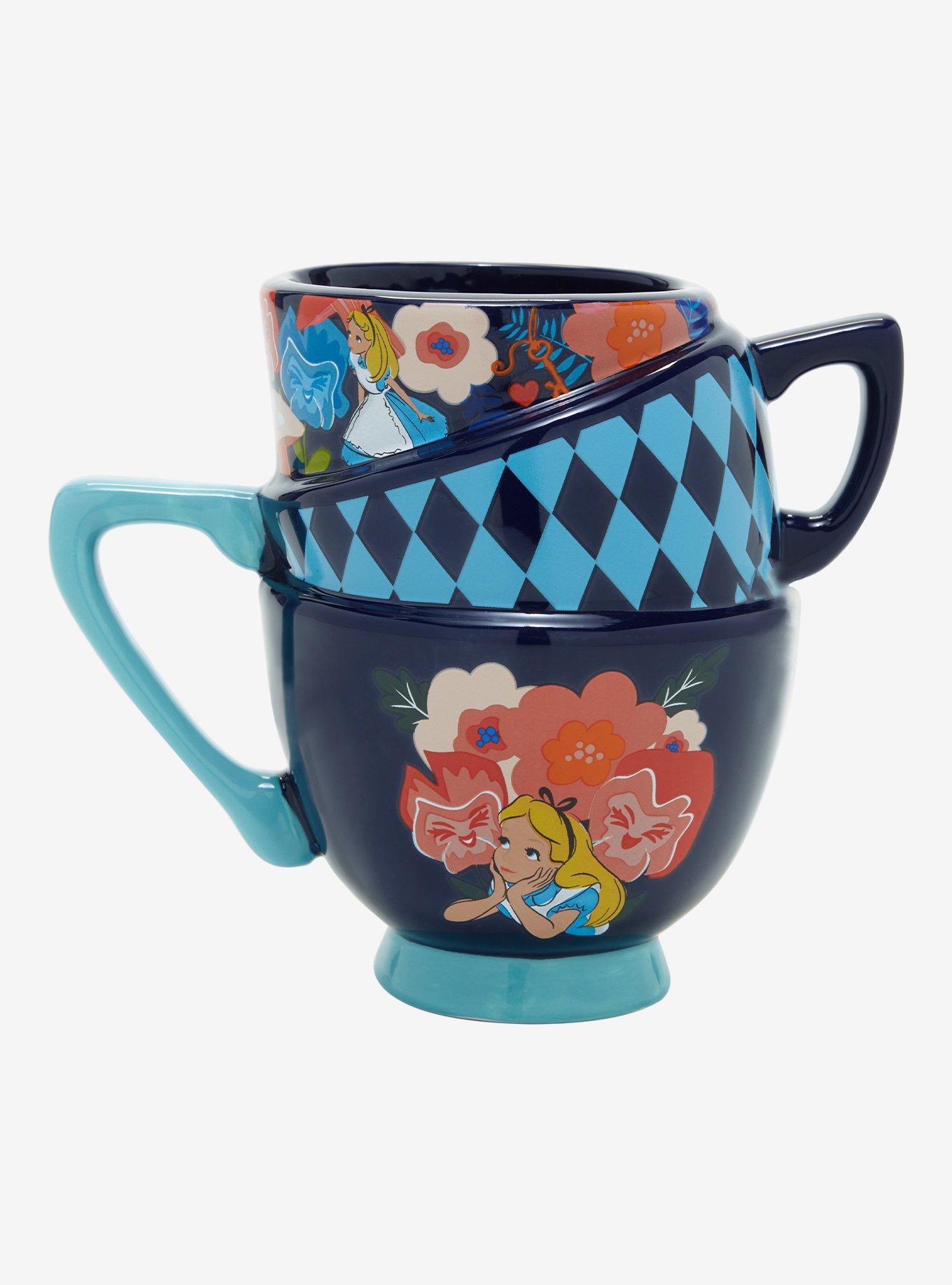 Alice in wonderland stacked top tea cups