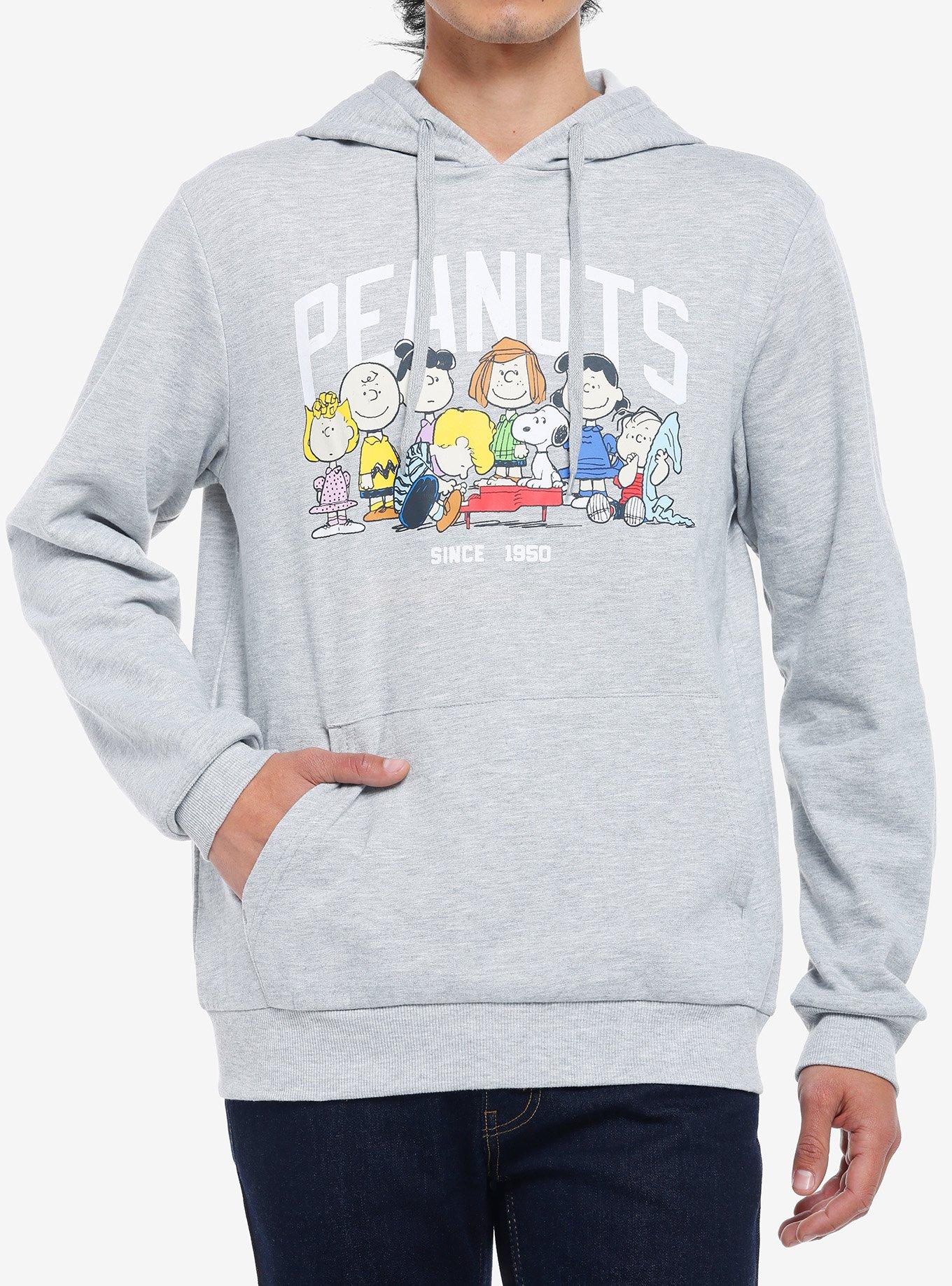Peanuts Group Hoodie, GREY, hi-res