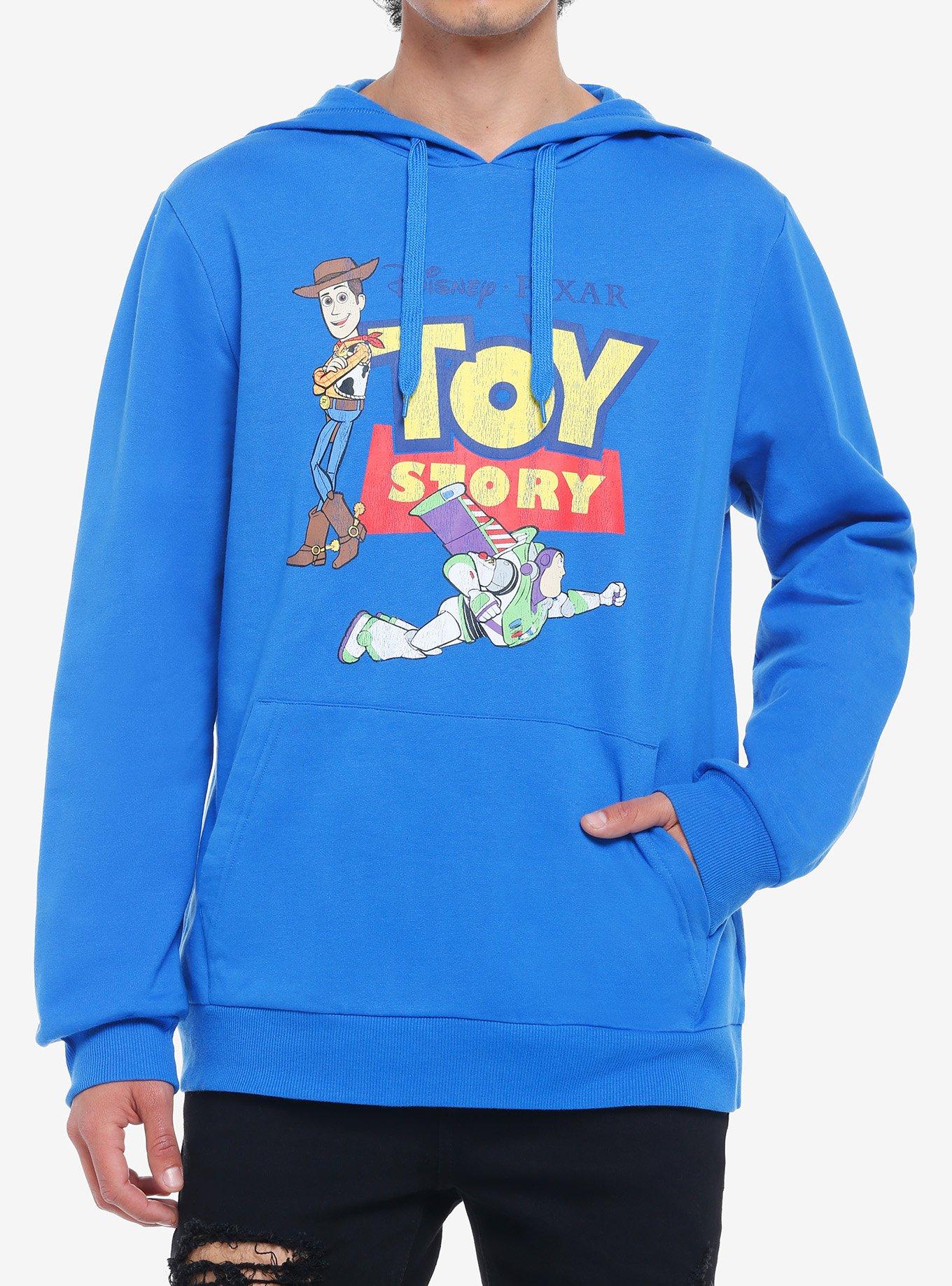 Disney Pixar Toy Story Buzz & Woody Vintage Distressed Hoodie, BLUE, hi-res