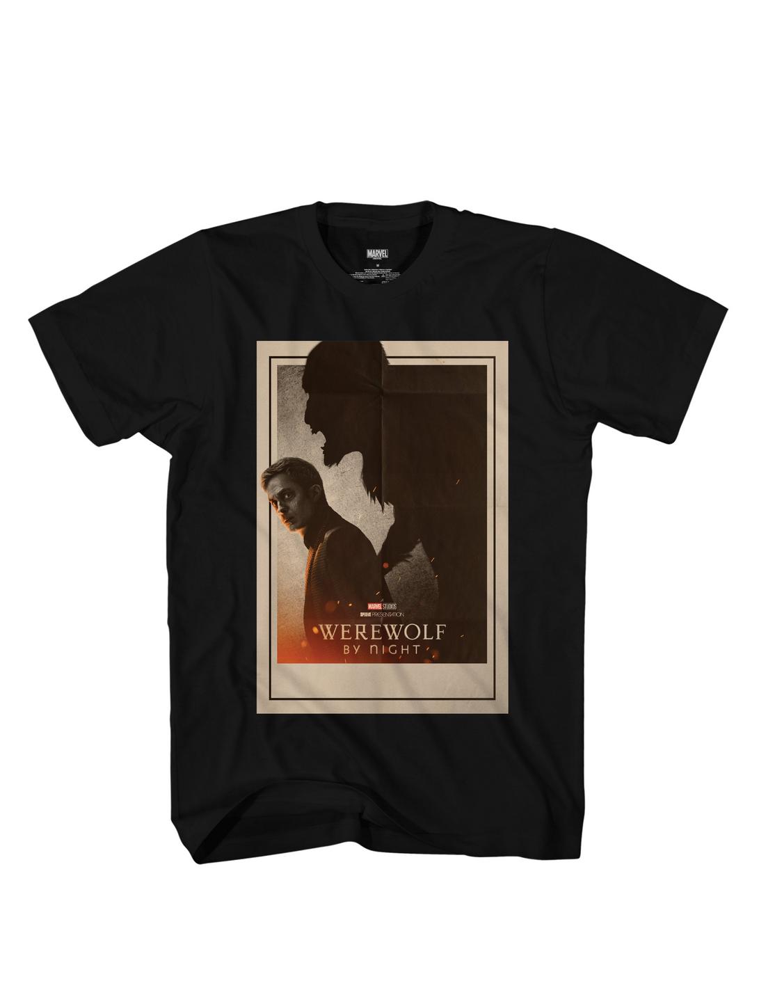 Marvel Studios Werewolf By Night Poster T-Shirt, BLACK, hi-res