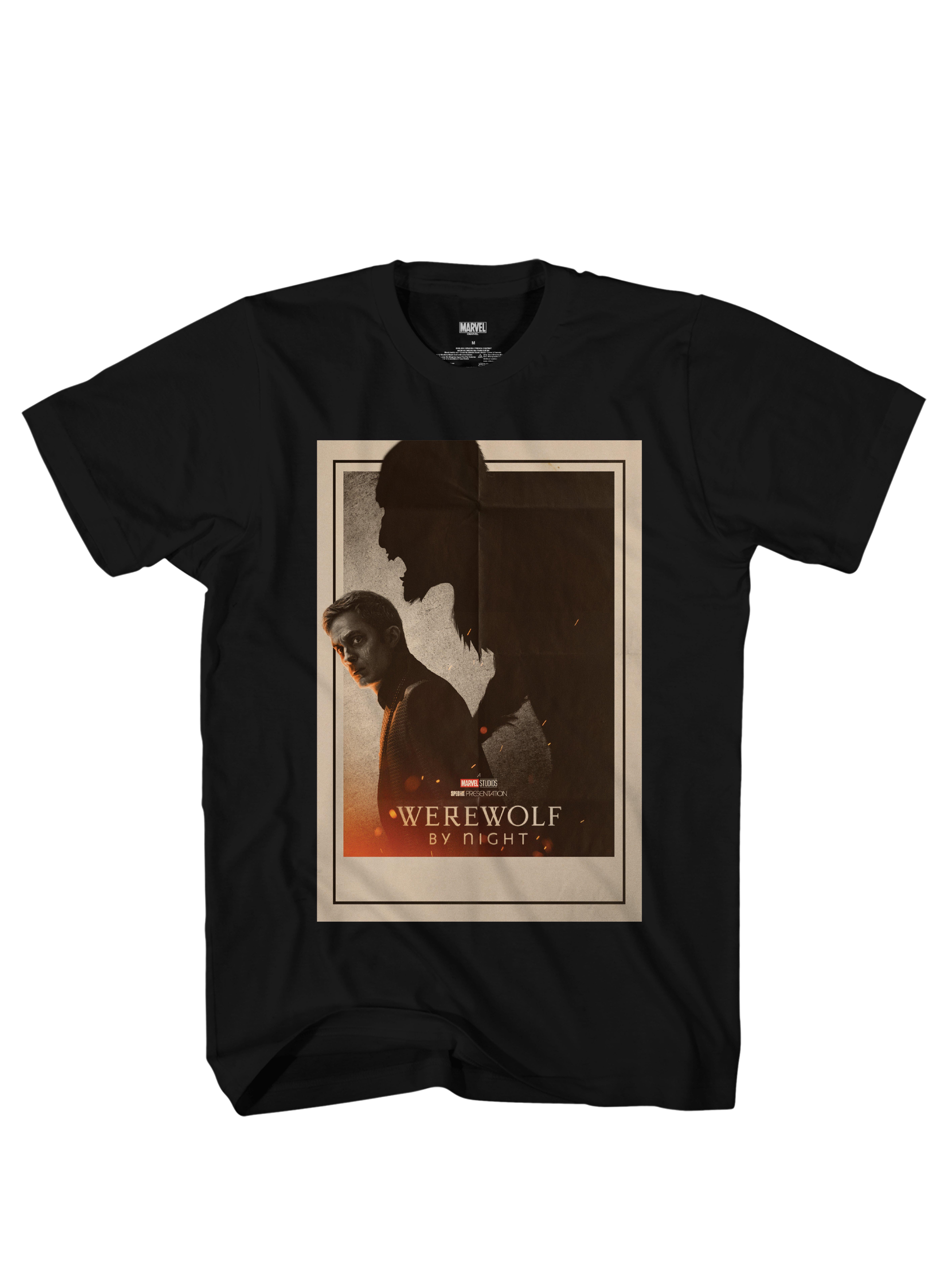 Marvel Studios Werewolf By Night Poster T-Shirt, BLACK, hi-res