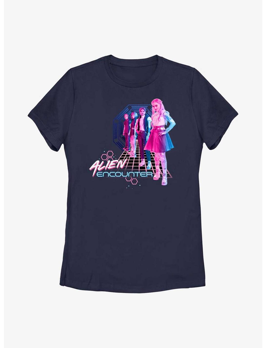 Disney Zombies 3 Alien Encounter Group Womens T-Shirt, NAVY, hi-res