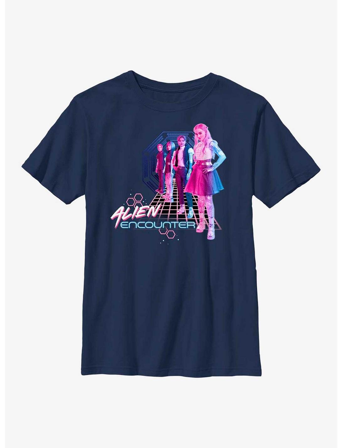 Disney Zombies 3 Alien Encounter Group Youth T-Shirt, NAVY, hi-res
