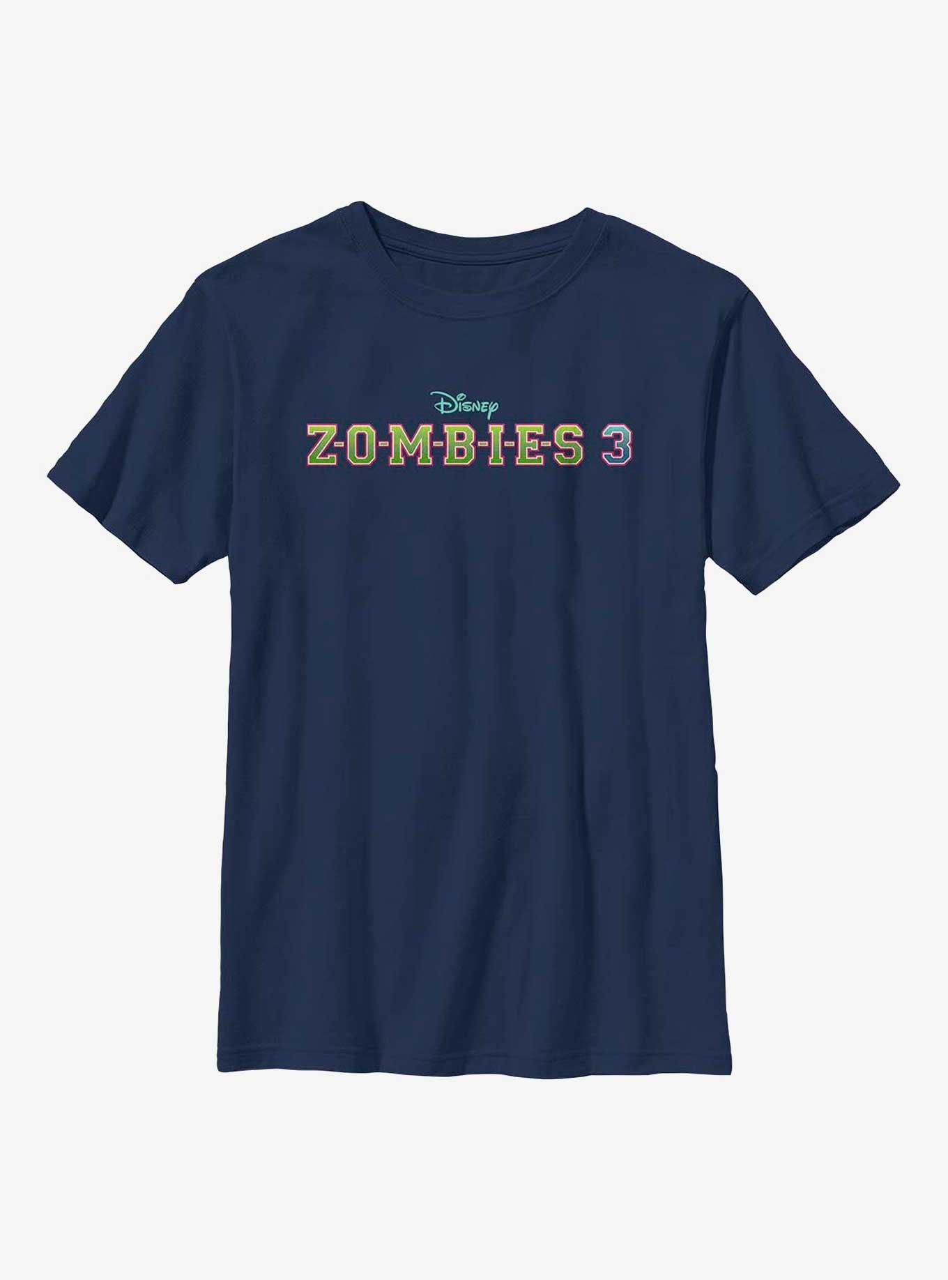 Disney Zombies 3 Logo Youth T-Shirt, NAVY, hi-res