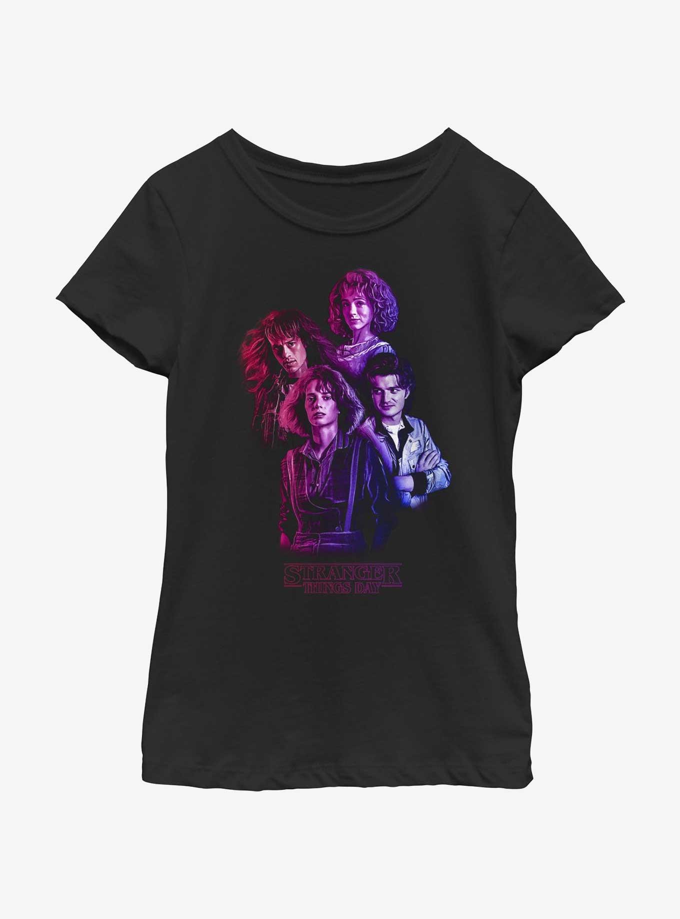 Stranger Things Day Gradient Group Youth Girls T-Shirt, , hi-res