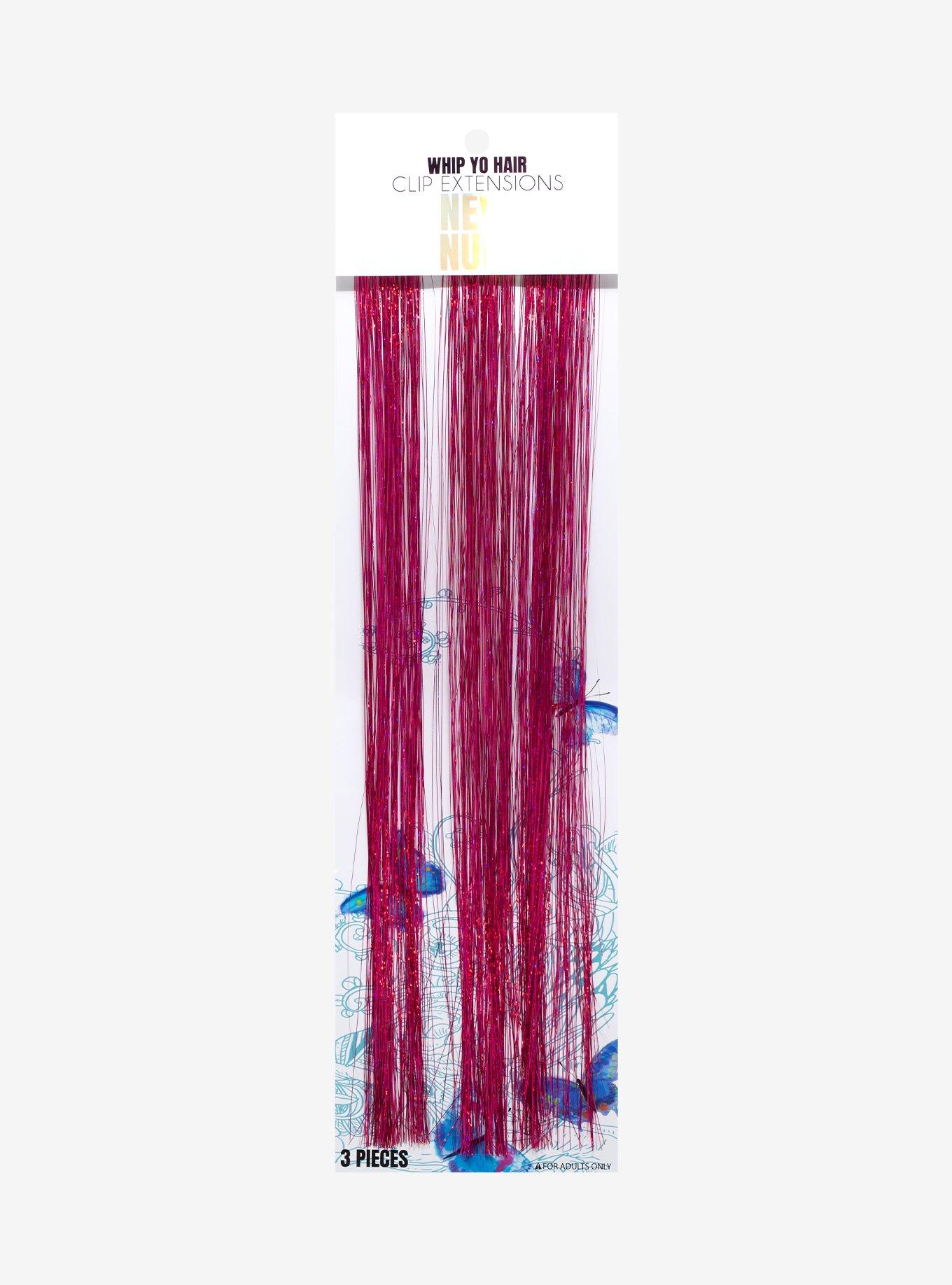 Neva Nude Pink Tinsel Clip-In Hair Extension Set, , hi-res