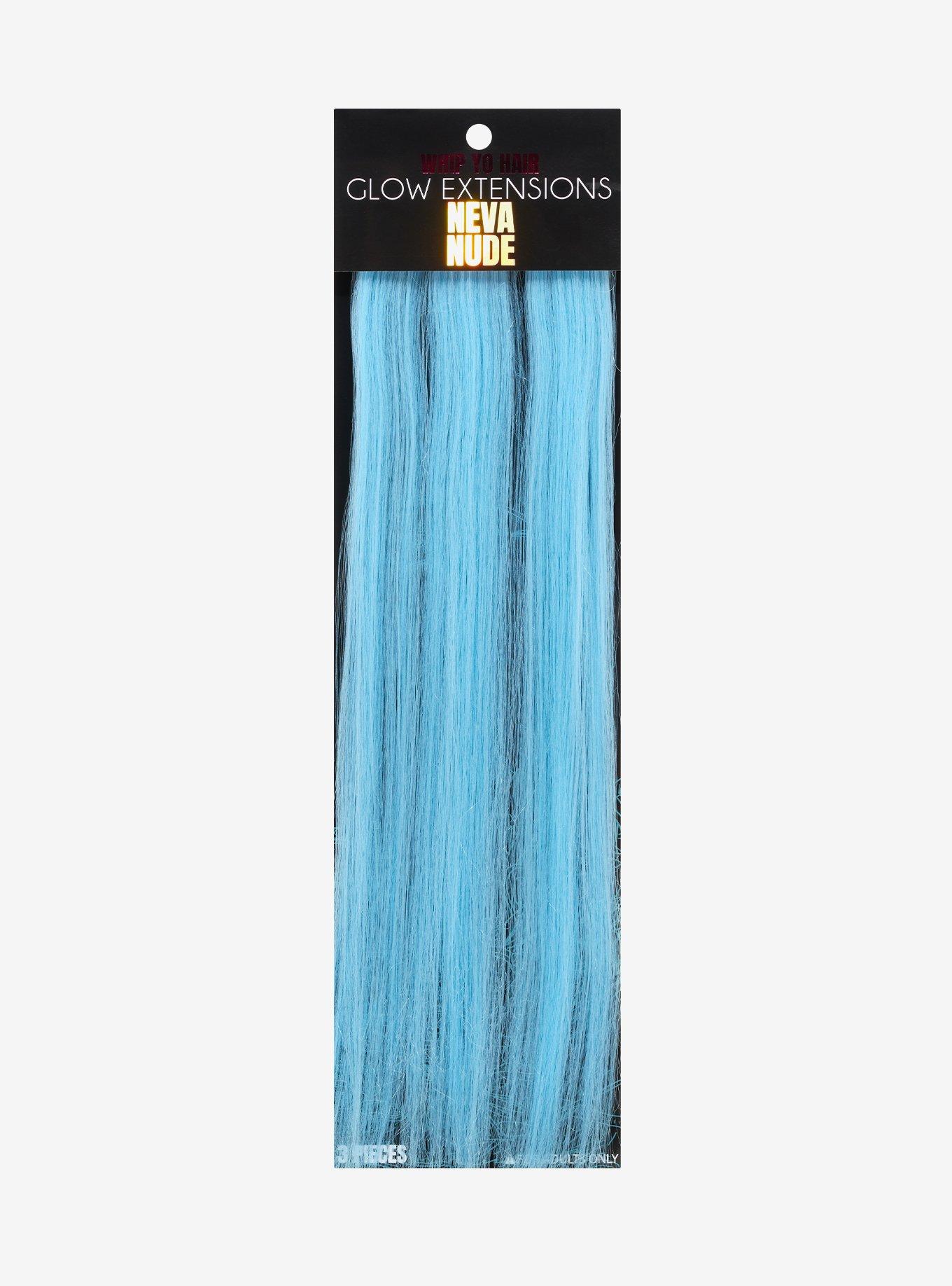 Neva Nude Light Blue Clip-In Hair Extension Set, , hi-res