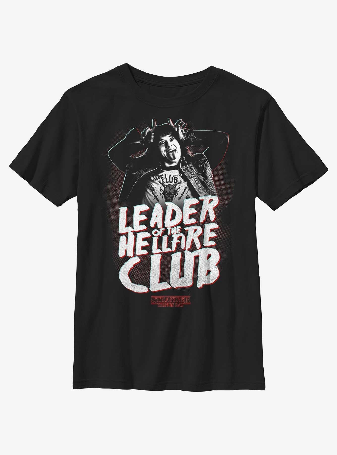 Stranger Things Day Eddie Munson Leader Of The Hellfire Club Youth T-Shirt, BLACK, hi-res