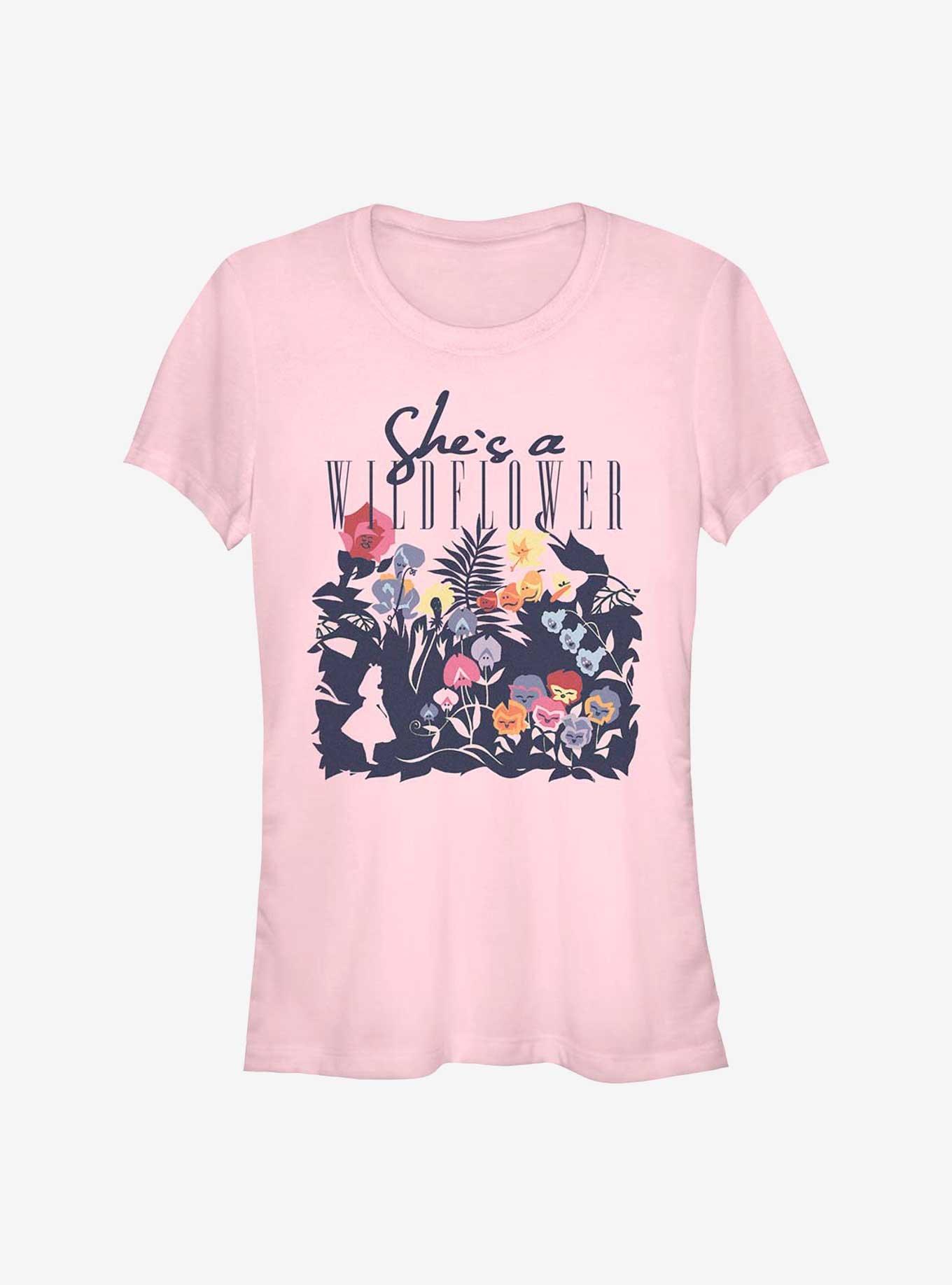 Disney Alice In Wonderland She's A Wildflower Girls T-Shirt