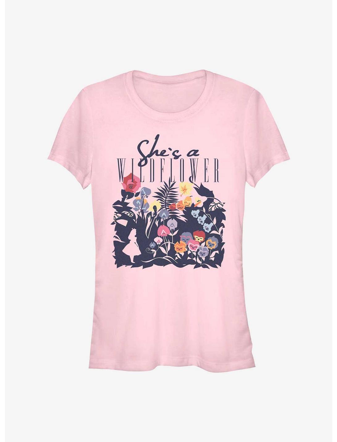 Disney Alice In Wonderland She's A Wildflower Girls T-Shirt, LIGHT PINK, hi-res