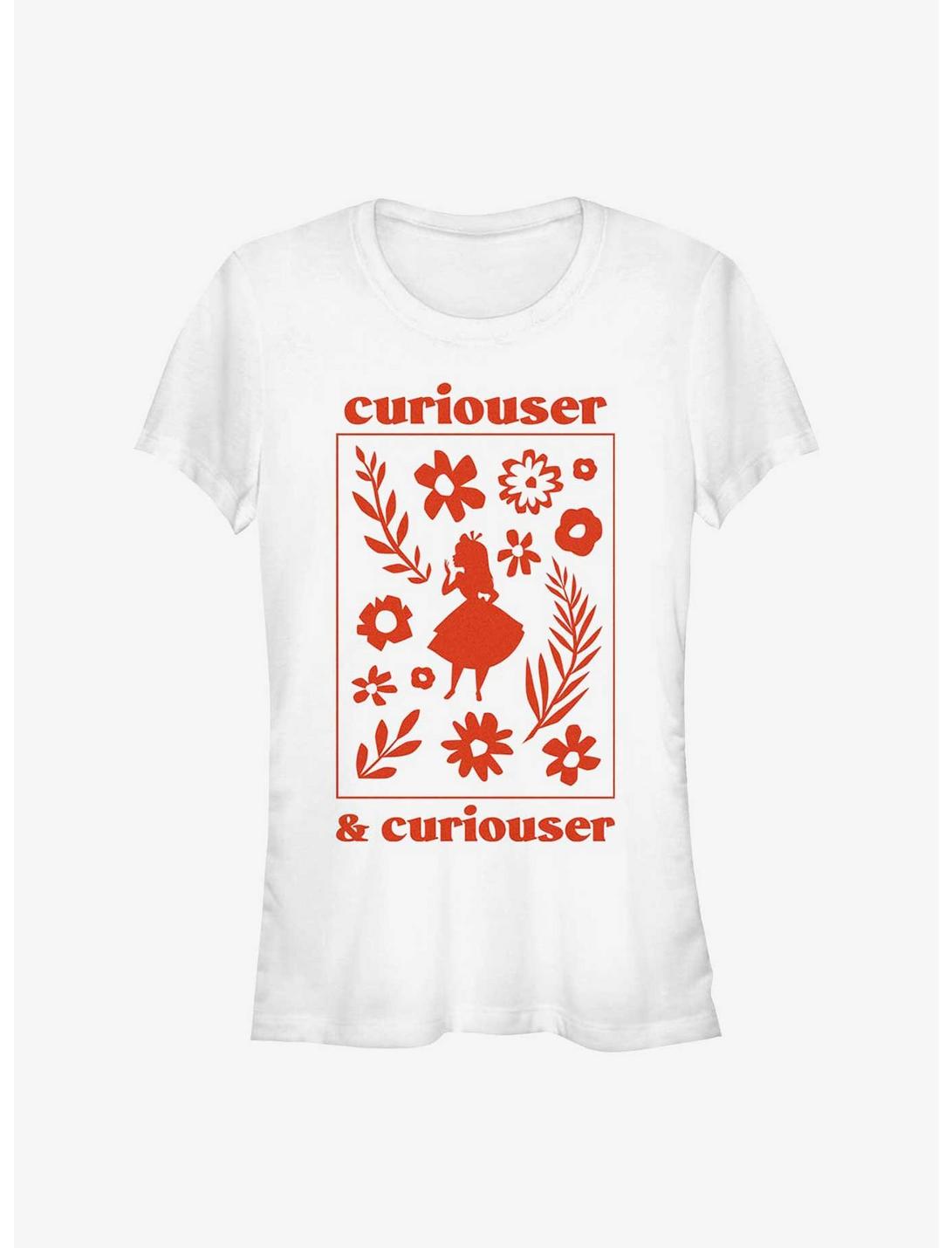 Disney Alice In Wonderland Curiouser and Curiouser Girls T-Shirt, WHITE, hi-res