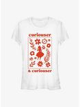 Disney Alice In Wonderland Curiouser and Curiouser Girls T-Shirt, WHITE, hi-res