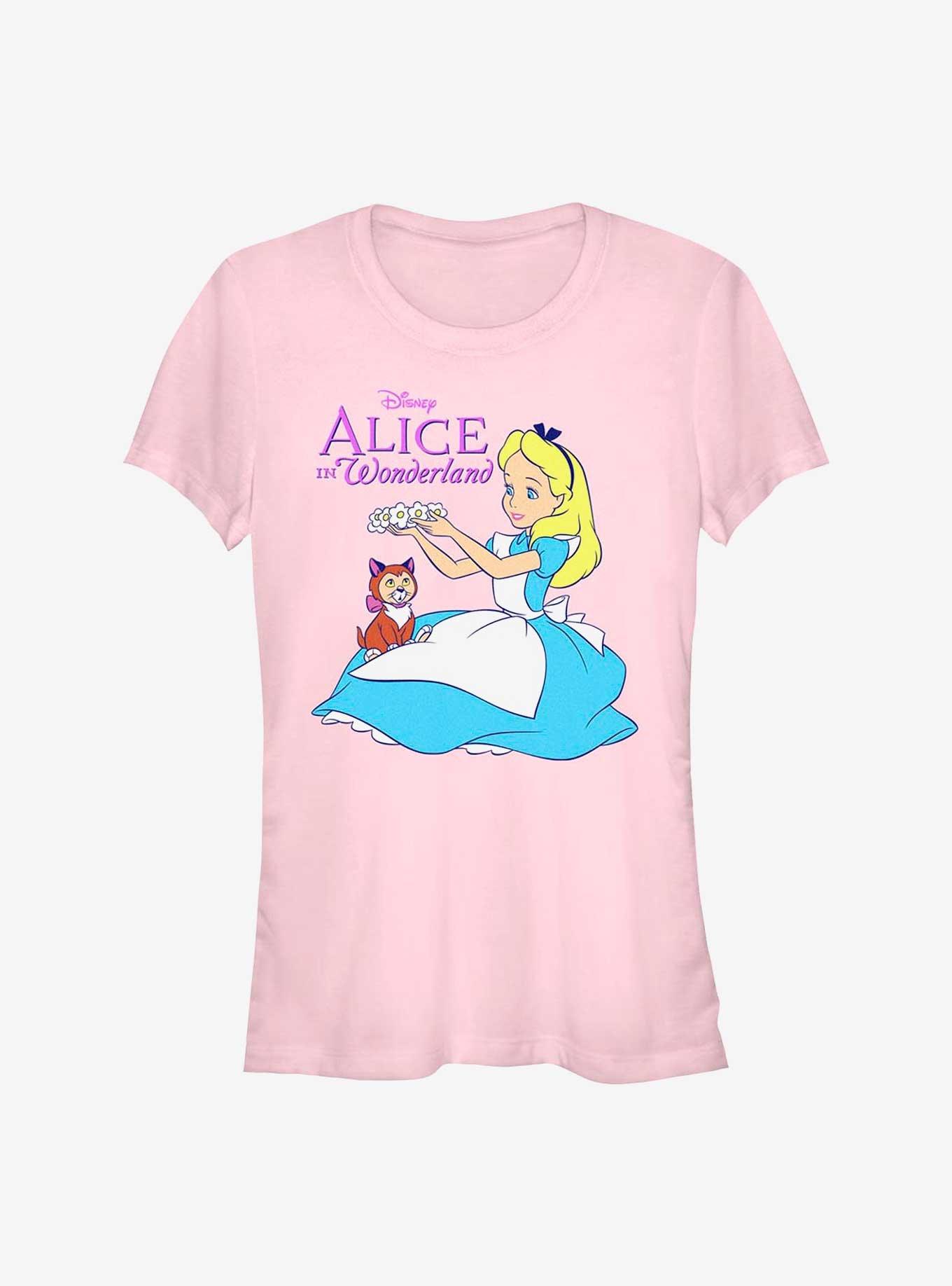 Disney Alice Wonderland Dinah Flower Crown Girls T-Shirt