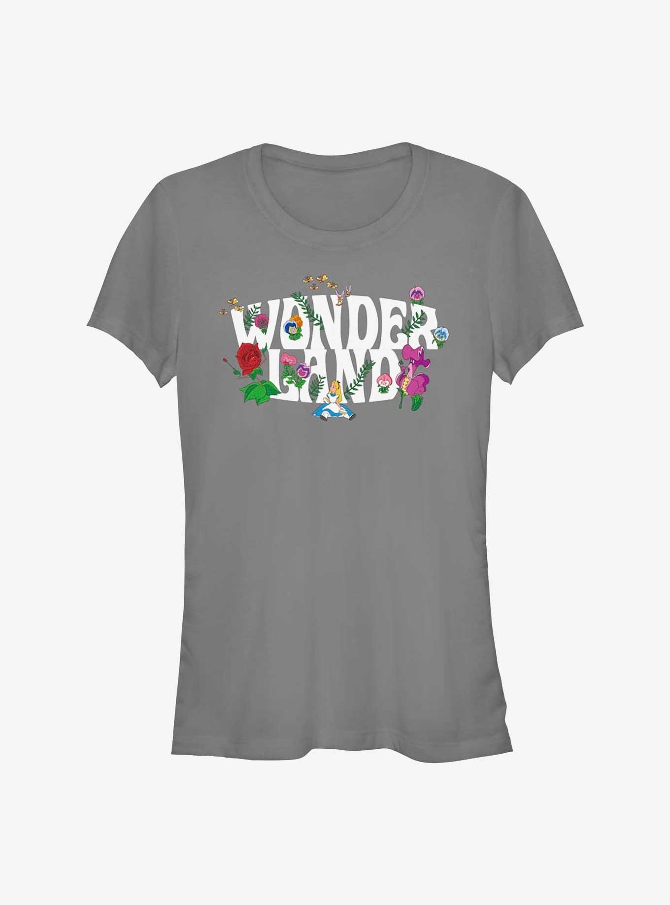 Disney Alice In Wonderland Flower Garden Logo Girls T-Shirt, , hi-res