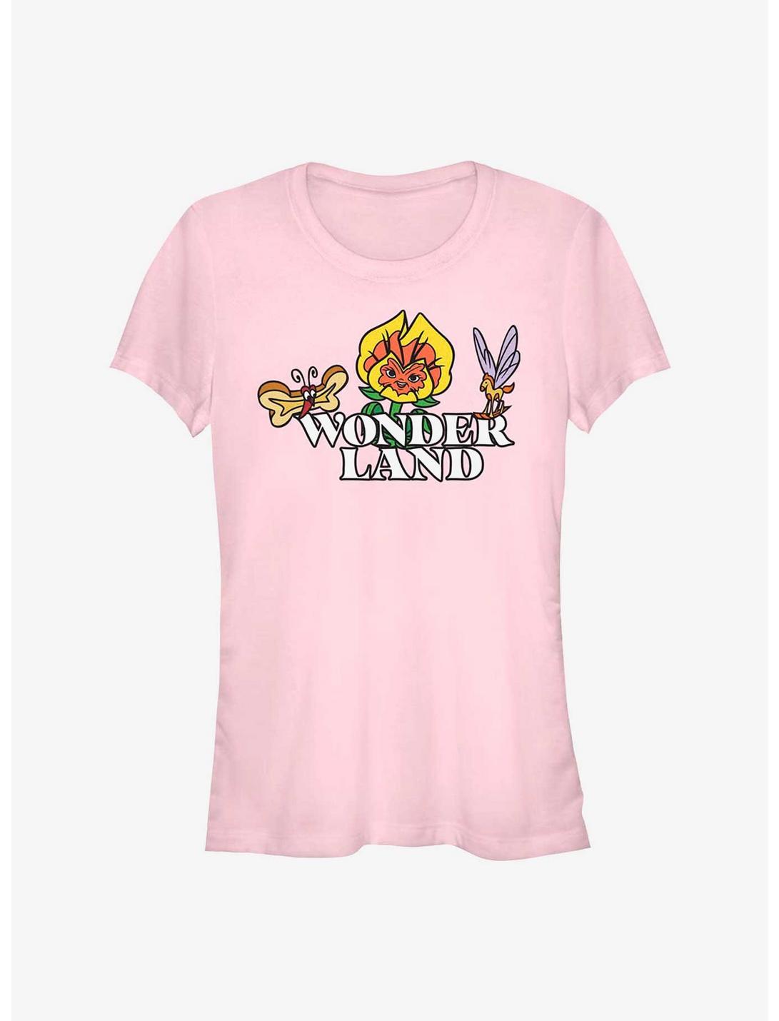 Disney Alice In Wonderland Flower Logo Girls T-Shirt, LIGHT PINK, hi-res