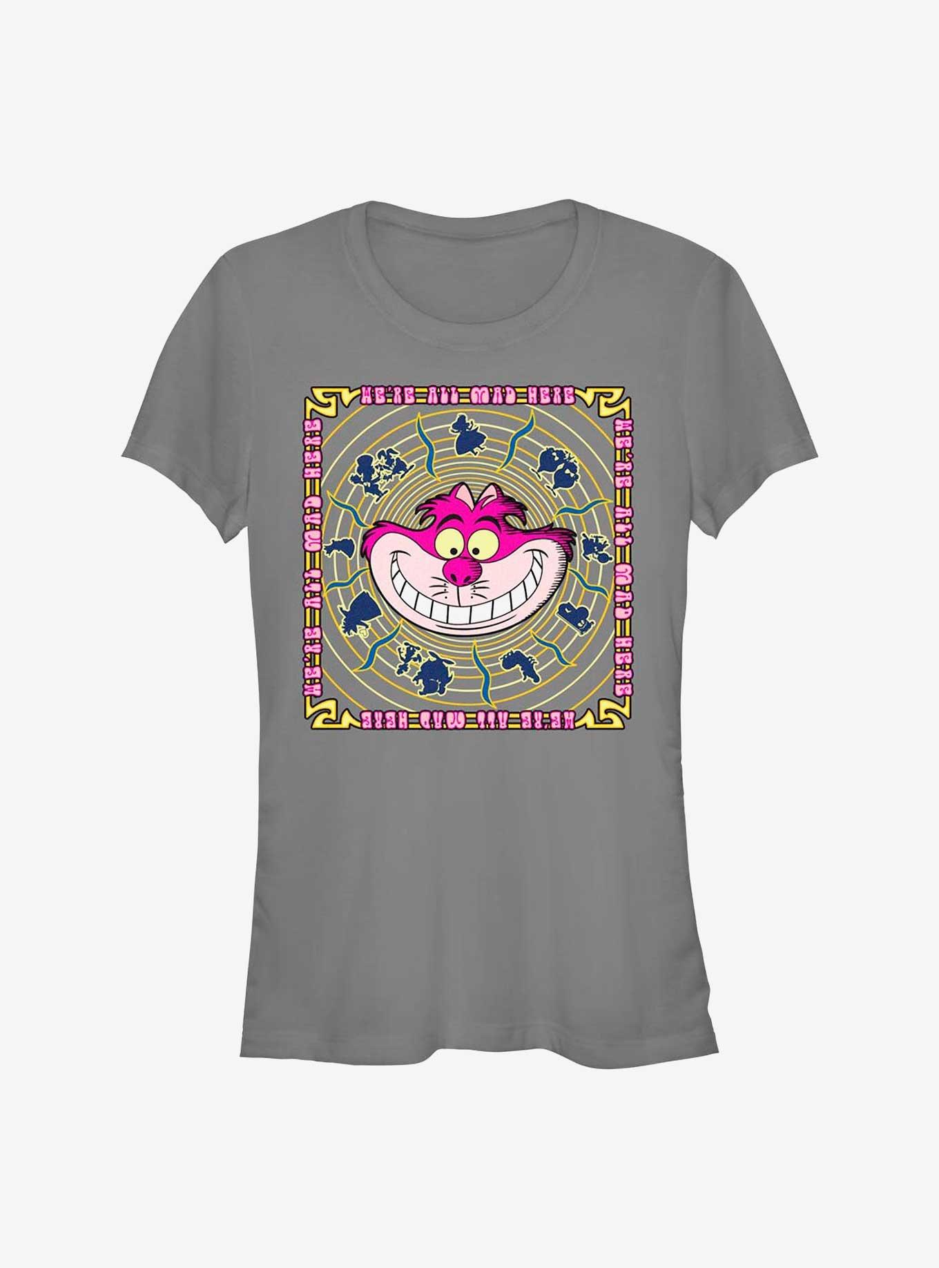 Disney Alice In Wonderland Radiate Madness Cheshire Girls T-Shirt, CHARCOAL, hi-res