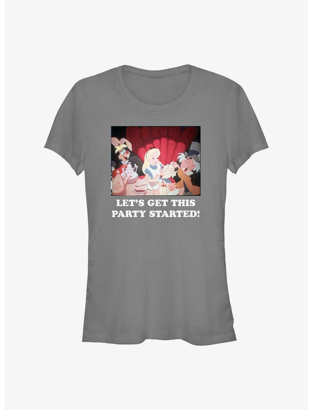Disney Alice In Wonderland Get This Party Started Girls T-Shirt, CHARCOAL, hi-res