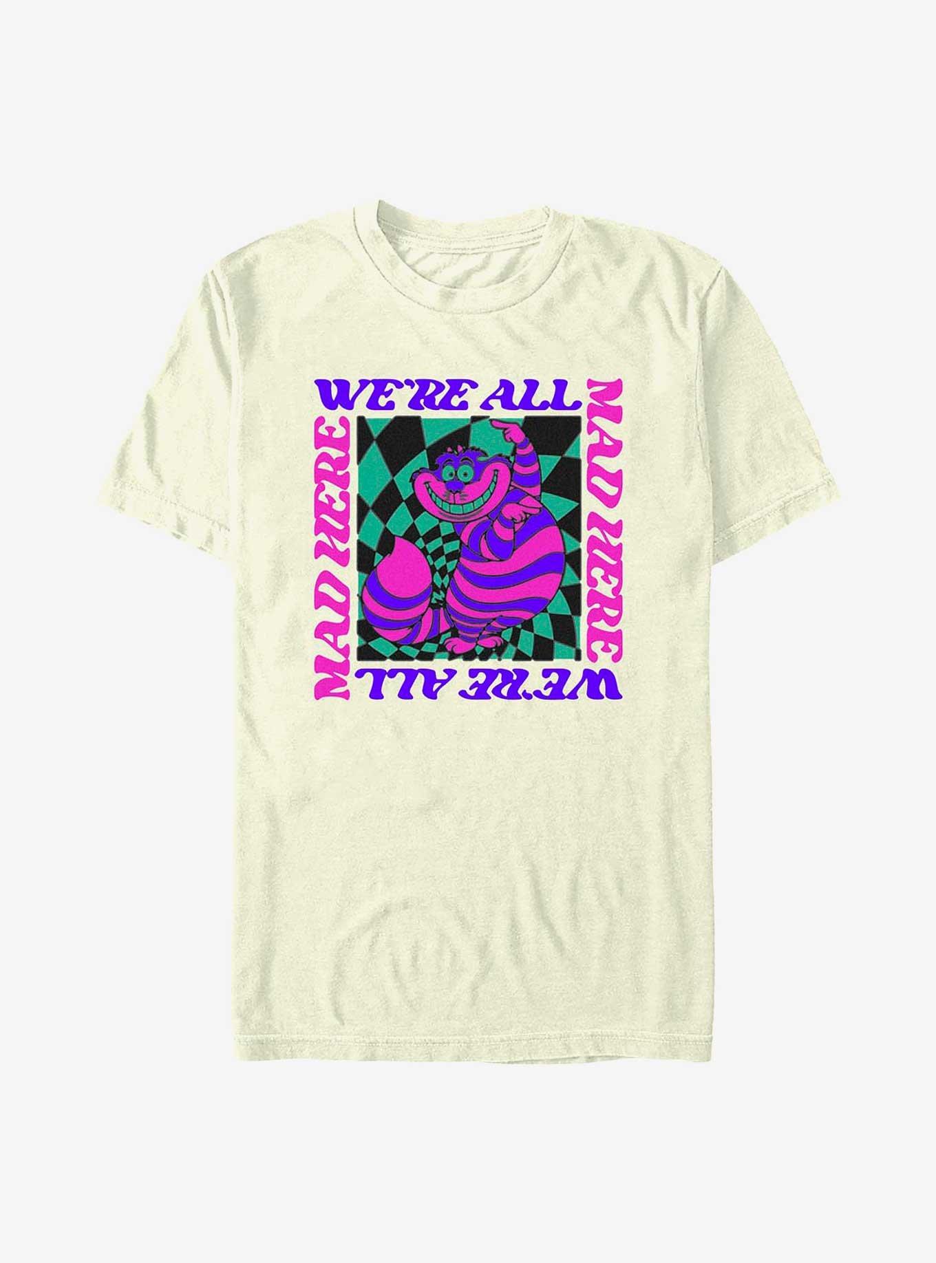 Disney Alice In Wonderland All Mad Trippy Cheshire T-Shirt, NATURAL, hi-res