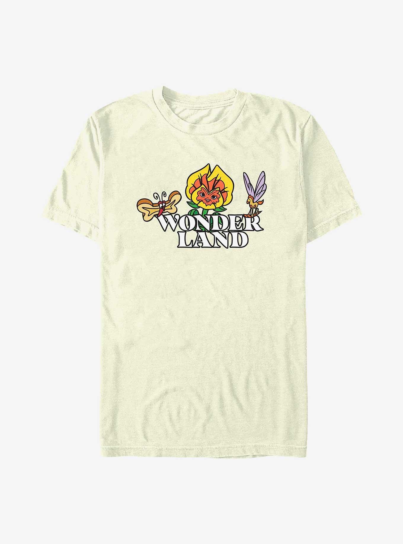 Disney Alice In Wonderland Flower Logo T-Shirt, NATURAL, hi-res