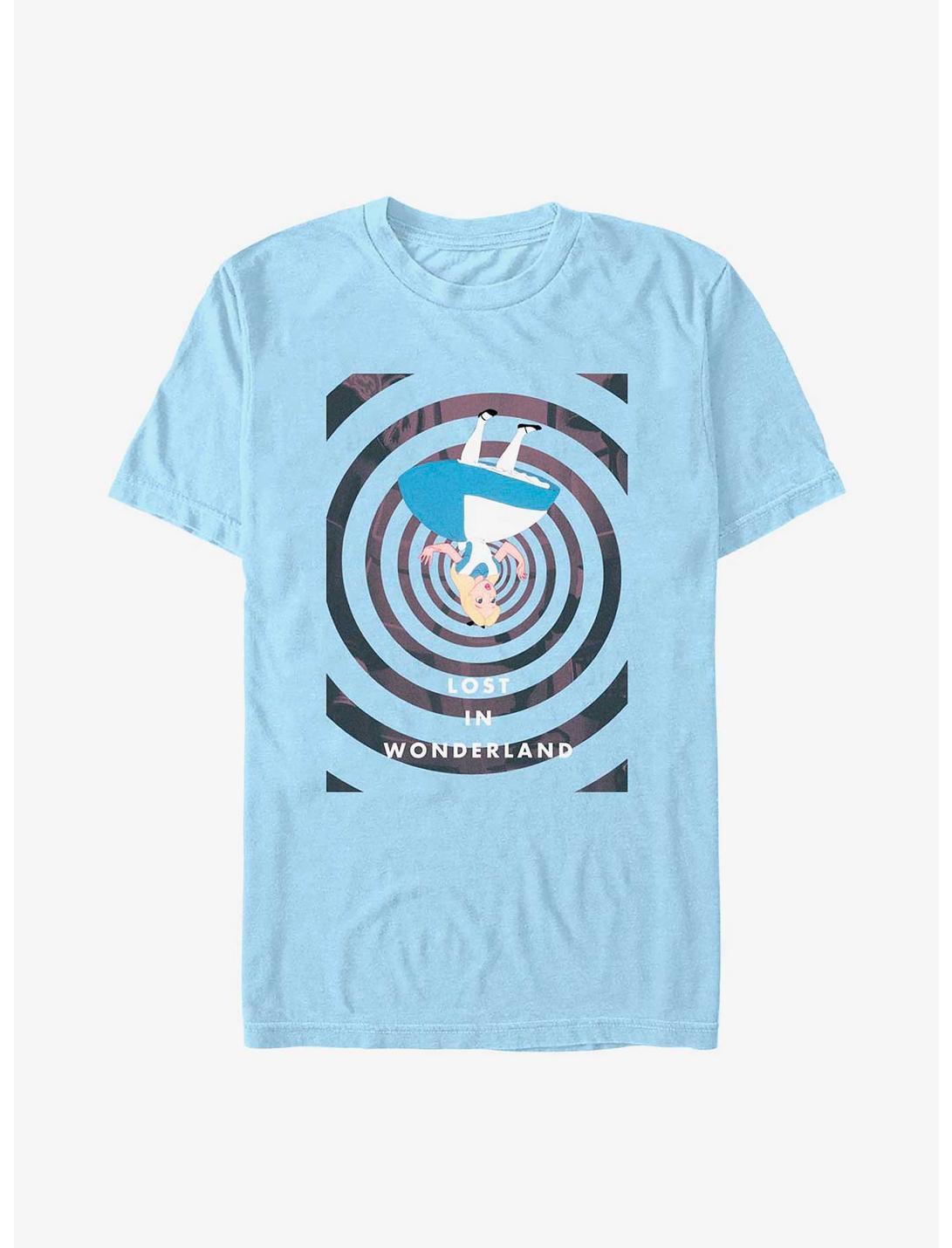 Disney Alice In Wonderland Spiral Fall T-Shirt, LT BLUE, hi-res
