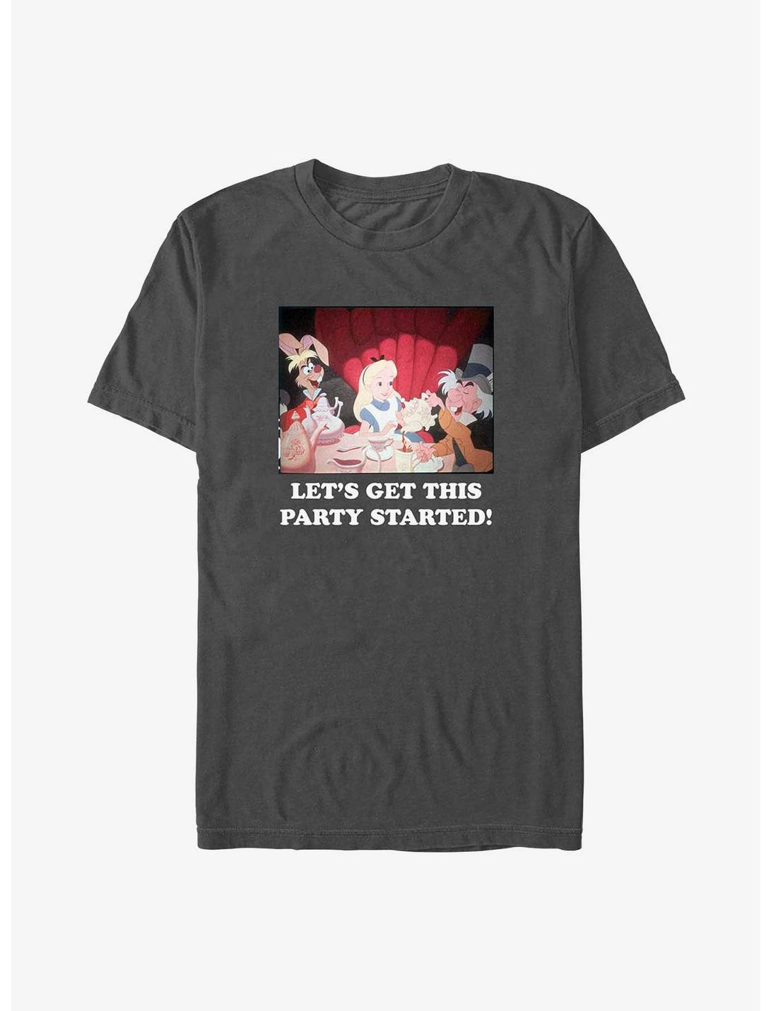 Disney Alice In Wonderland Get This Party Started T-Shirt, CHARCOAL, hi-res