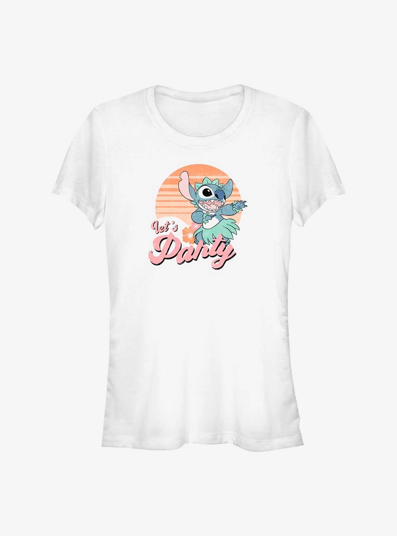 Disney Lilo & Stitch Let's Party Girls T-Shirt, WHITE, hi-res