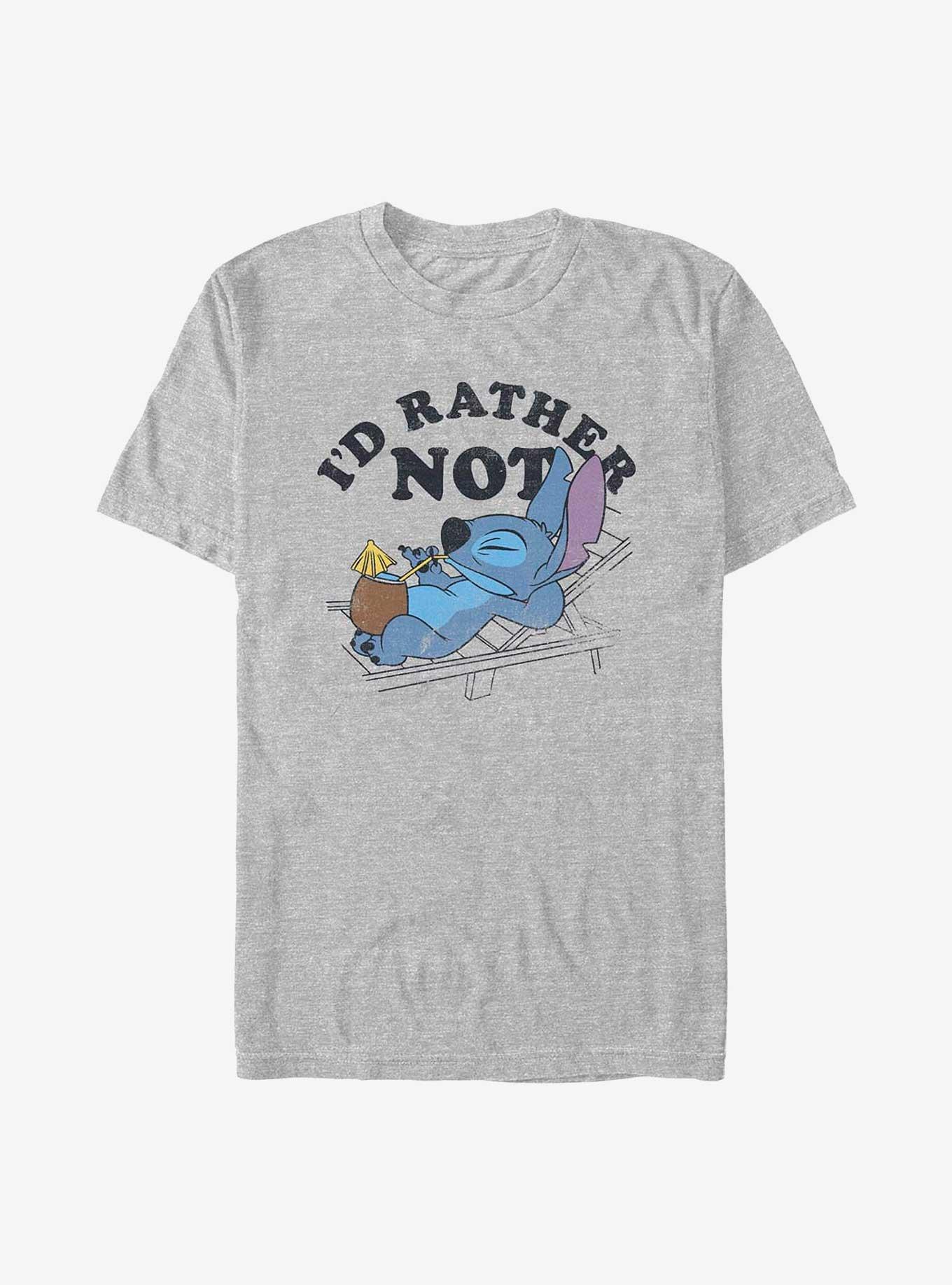 Disney Lilo & Stitch I'd Rather Not T-Shirt, ATH HTR, hi-res