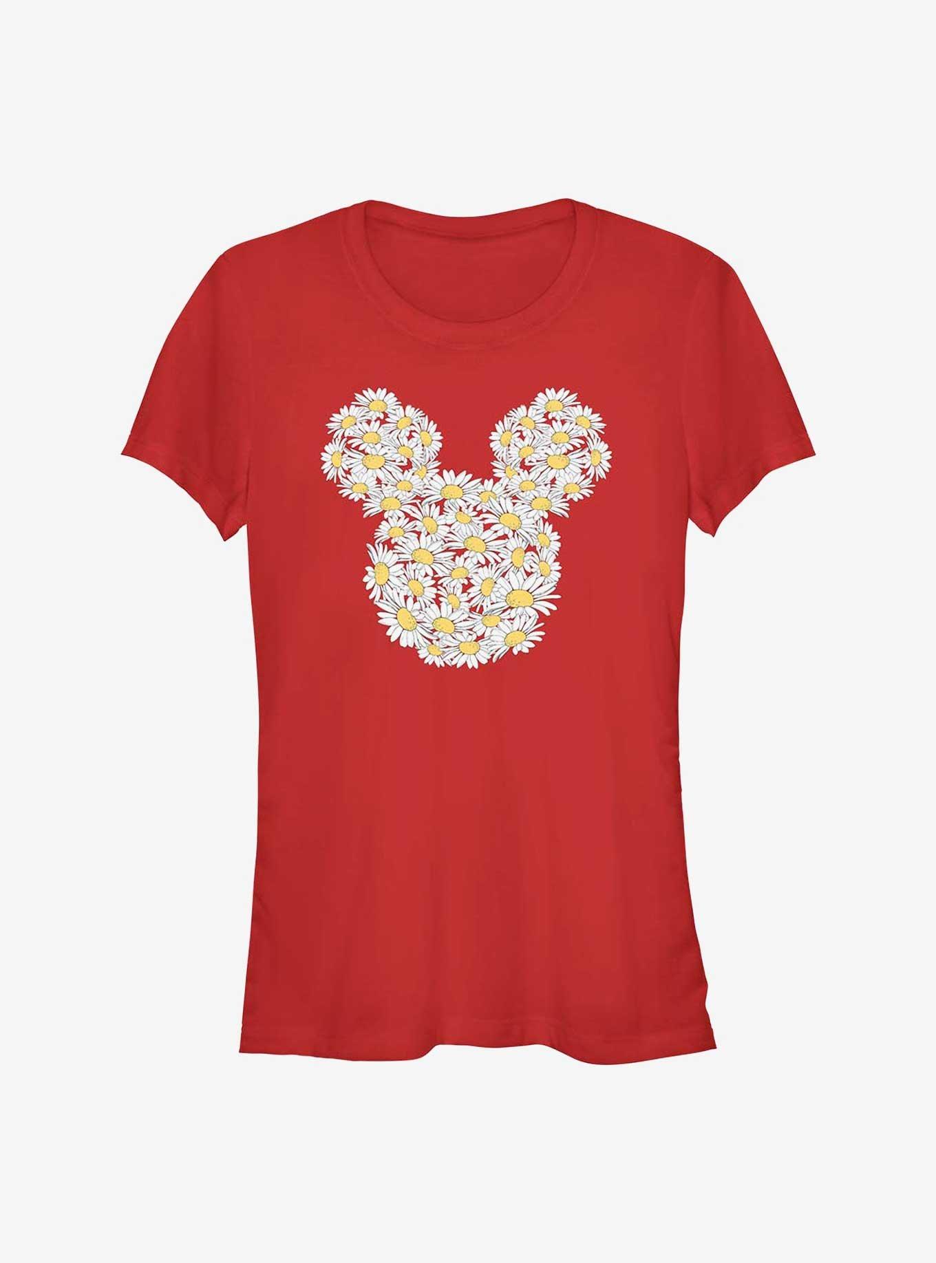 Disney Mickey Mouse Daisy Flower Fill Girls T-Shirt, RED, hi-res