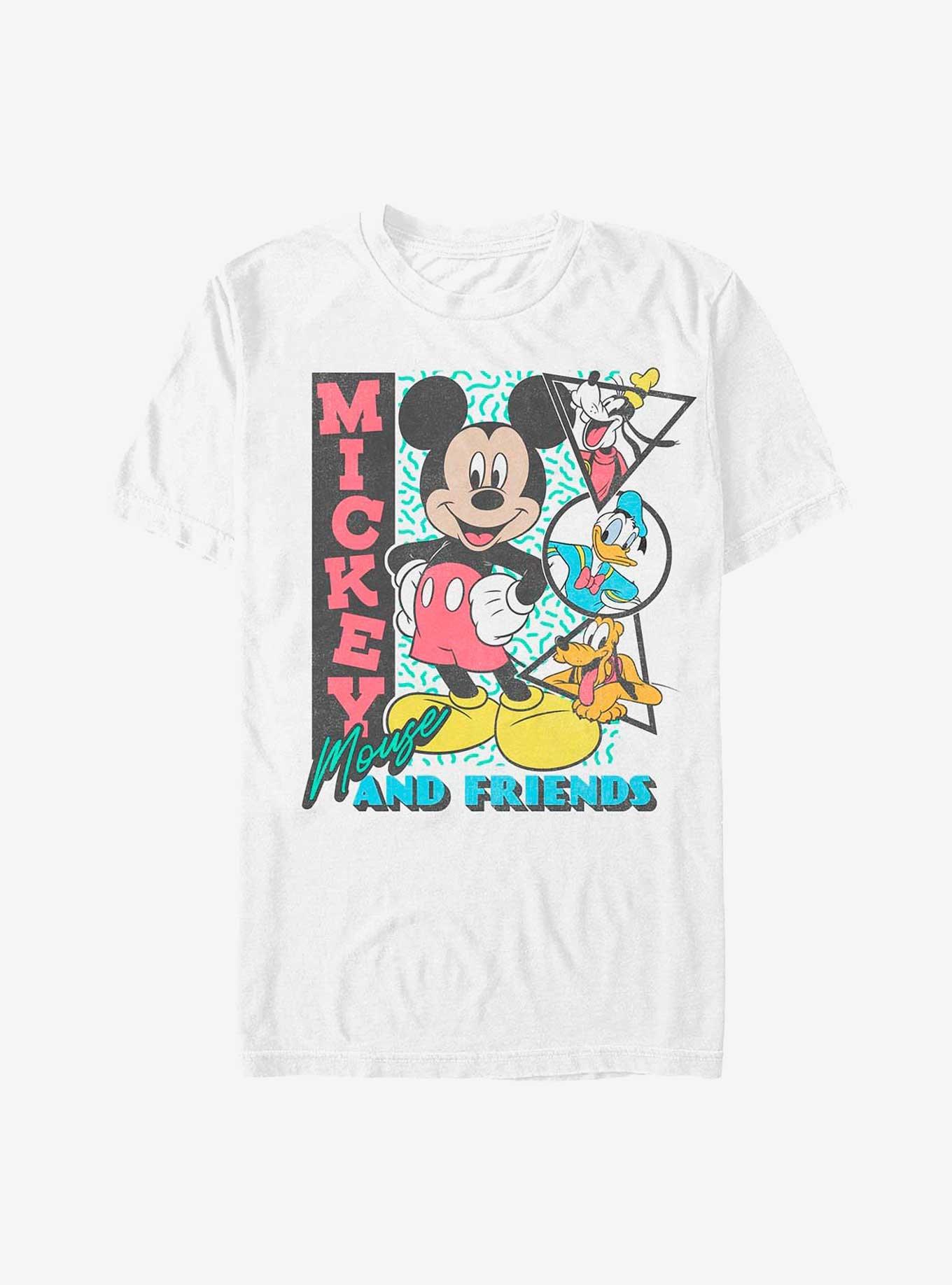 Disney Mickey Mouse & Friends Retro Shapes T-Shirt, WHITE, hi-res