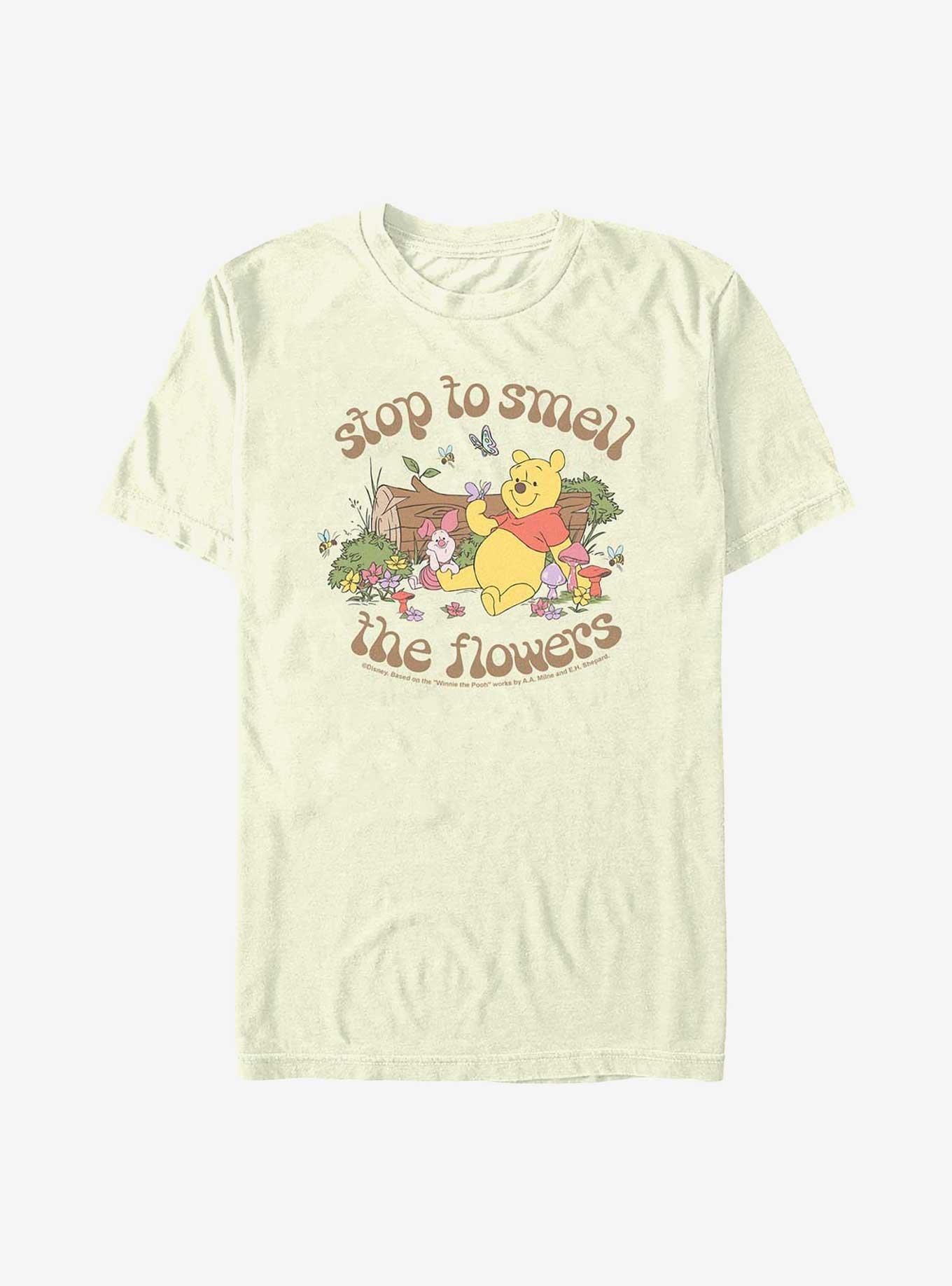 Disney Winnie The Pooh Smell The Flowers T-Shirt, NATURAL, hi-res