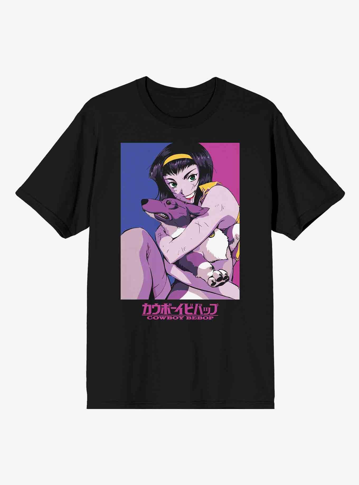 Cowboy Bebop Faye & Ein Tonal T-Shirt, BLACK, hi-res